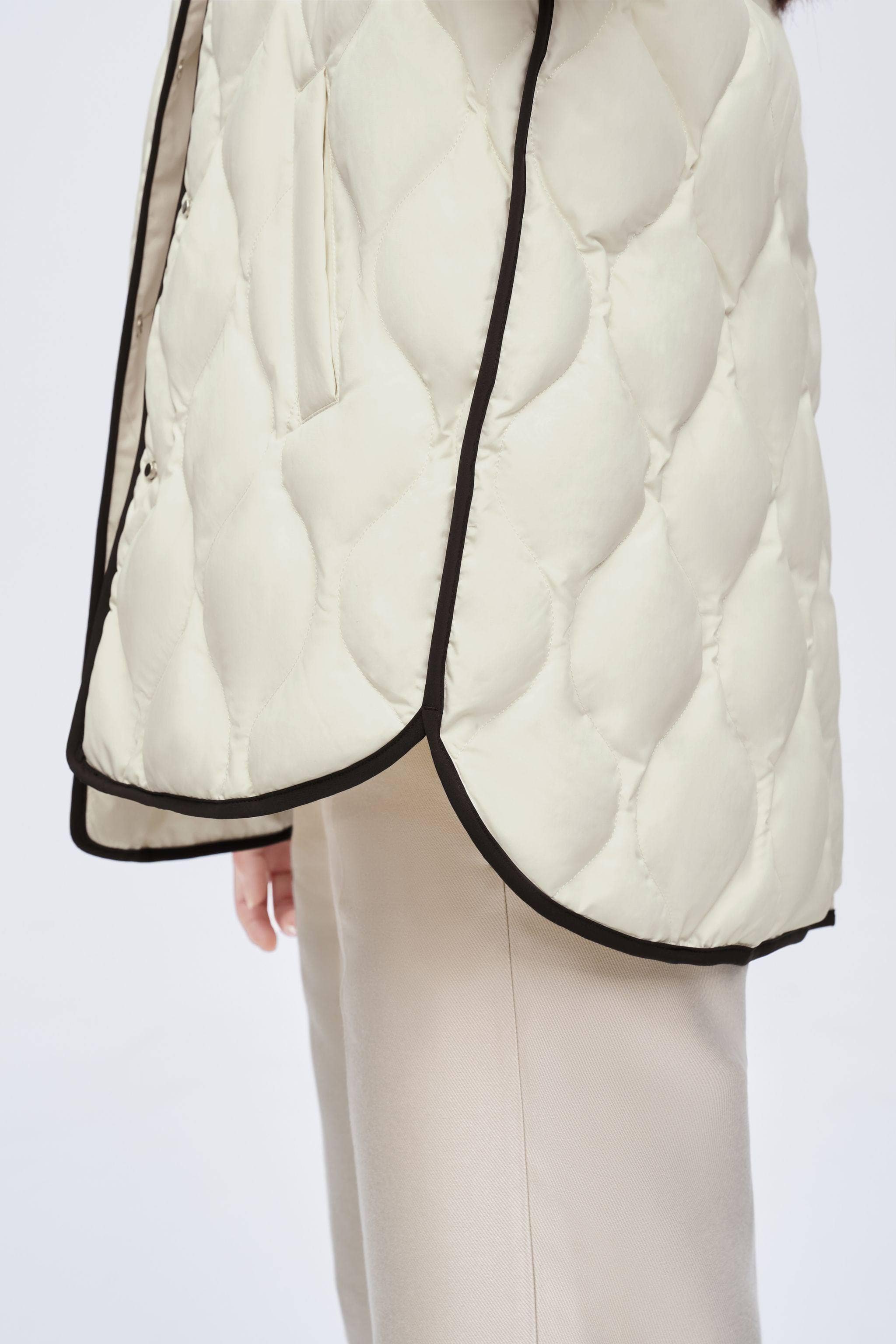 Diamond Quilted Down Shacket - Image 5
