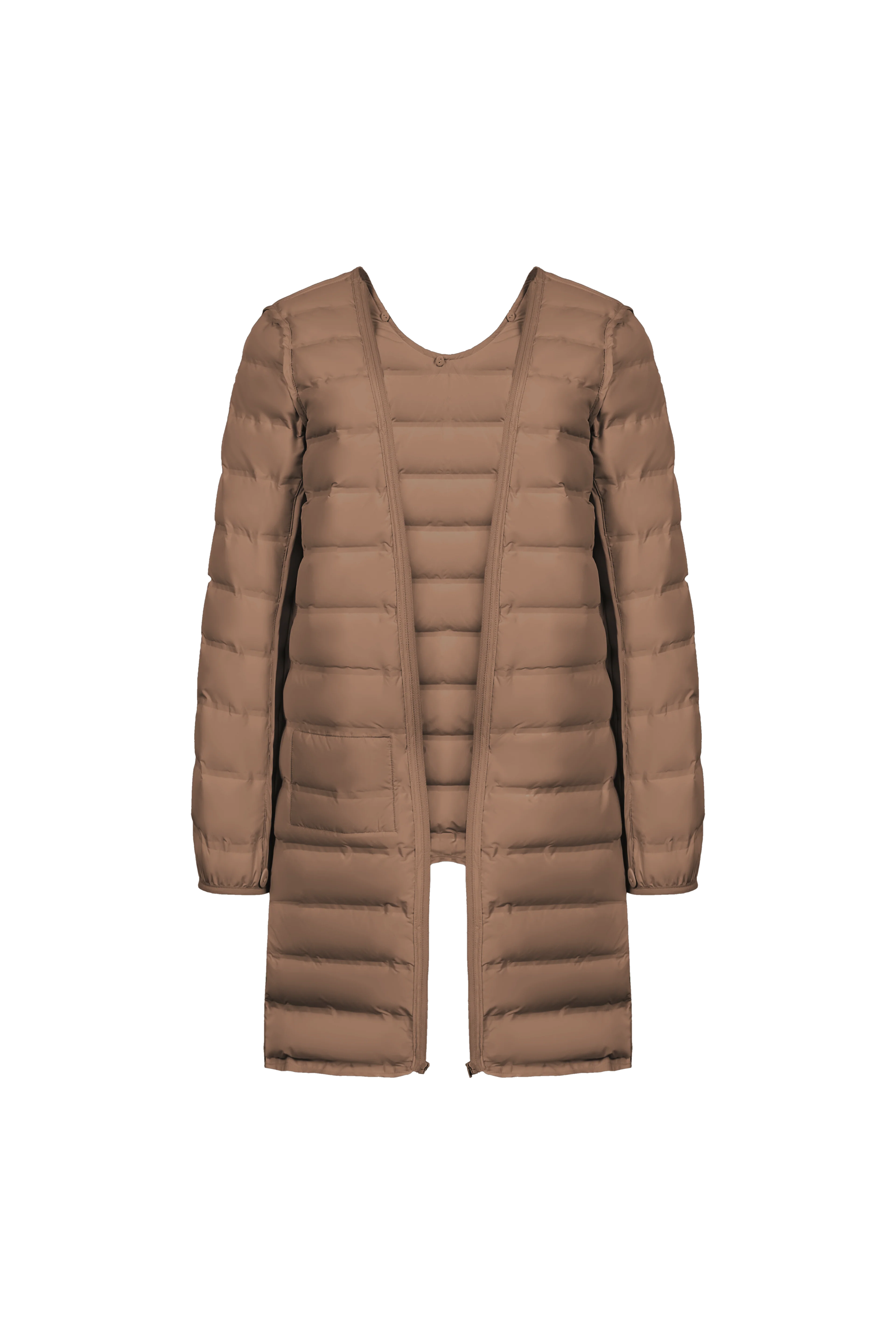 Full Length Detachable Goose Down Trench Coat - Image 18