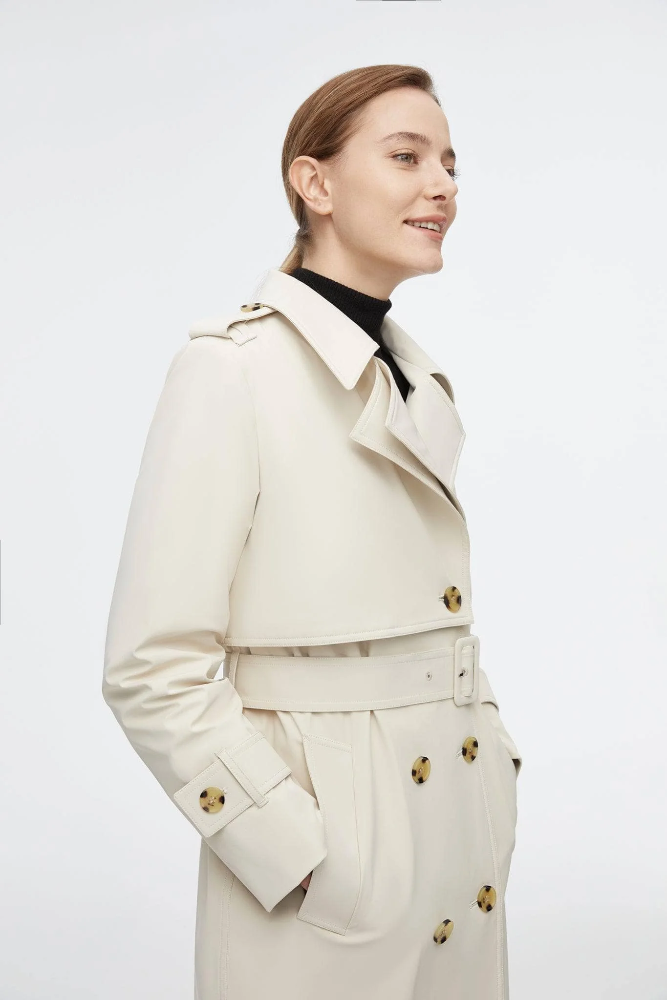 Full Length Detachable Goose Down Trench Coat - Image 23