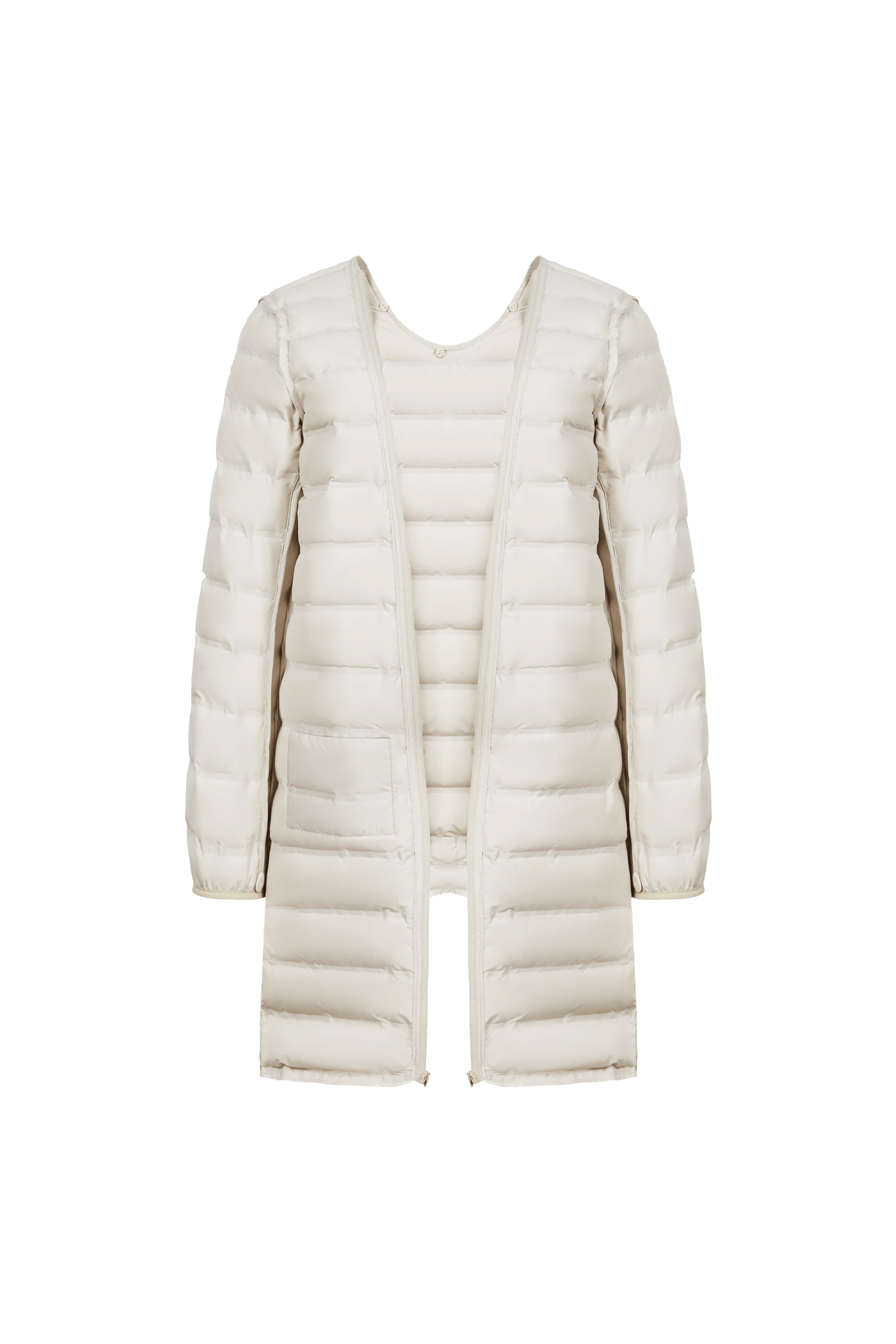 Full Length Detachable Goose Down Trench Coat - Image 28