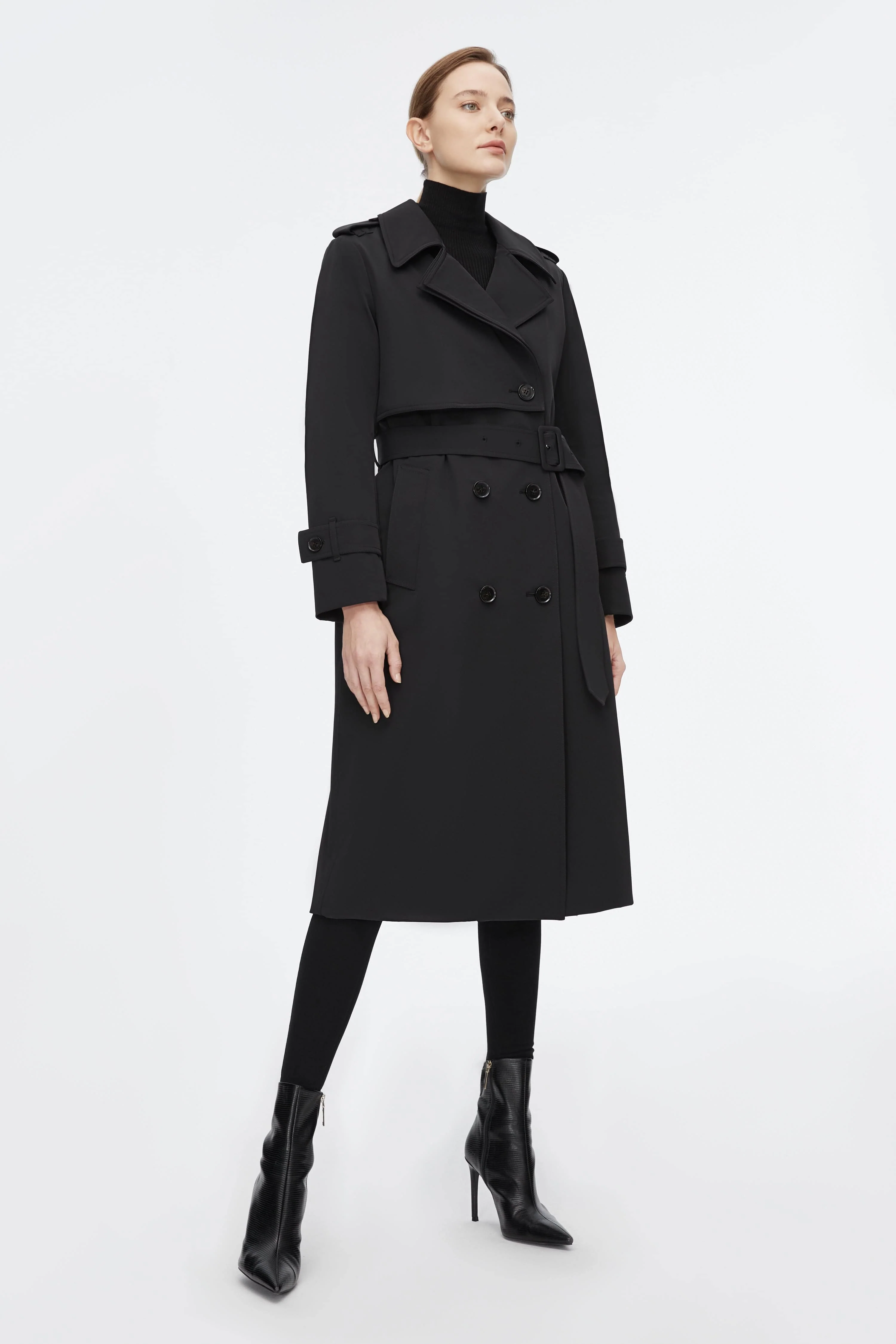 Full Length Detachable Goose Down Trench Coat - Image 30