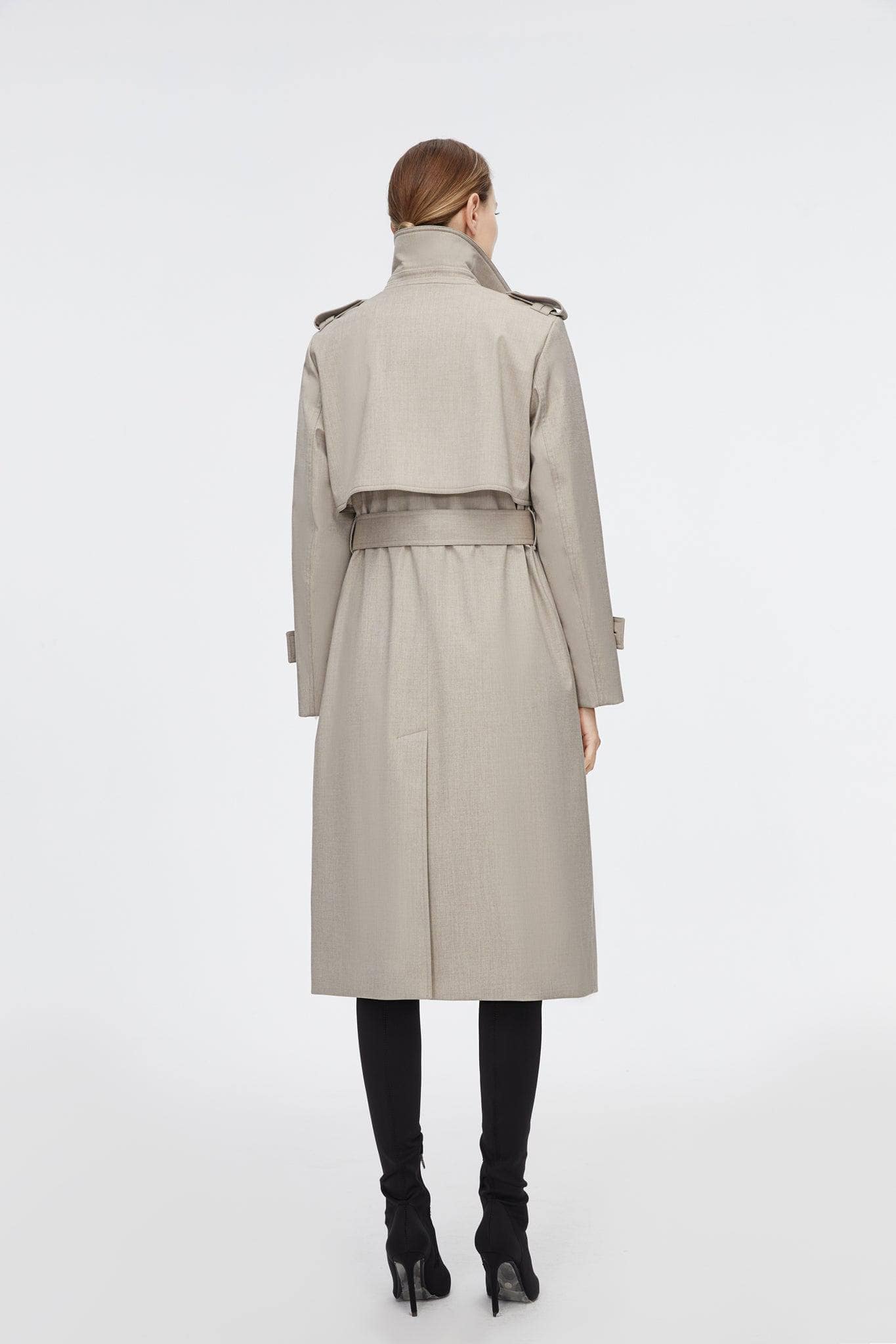 Full Length Detachable Goose Down Trench Coat - Image 7