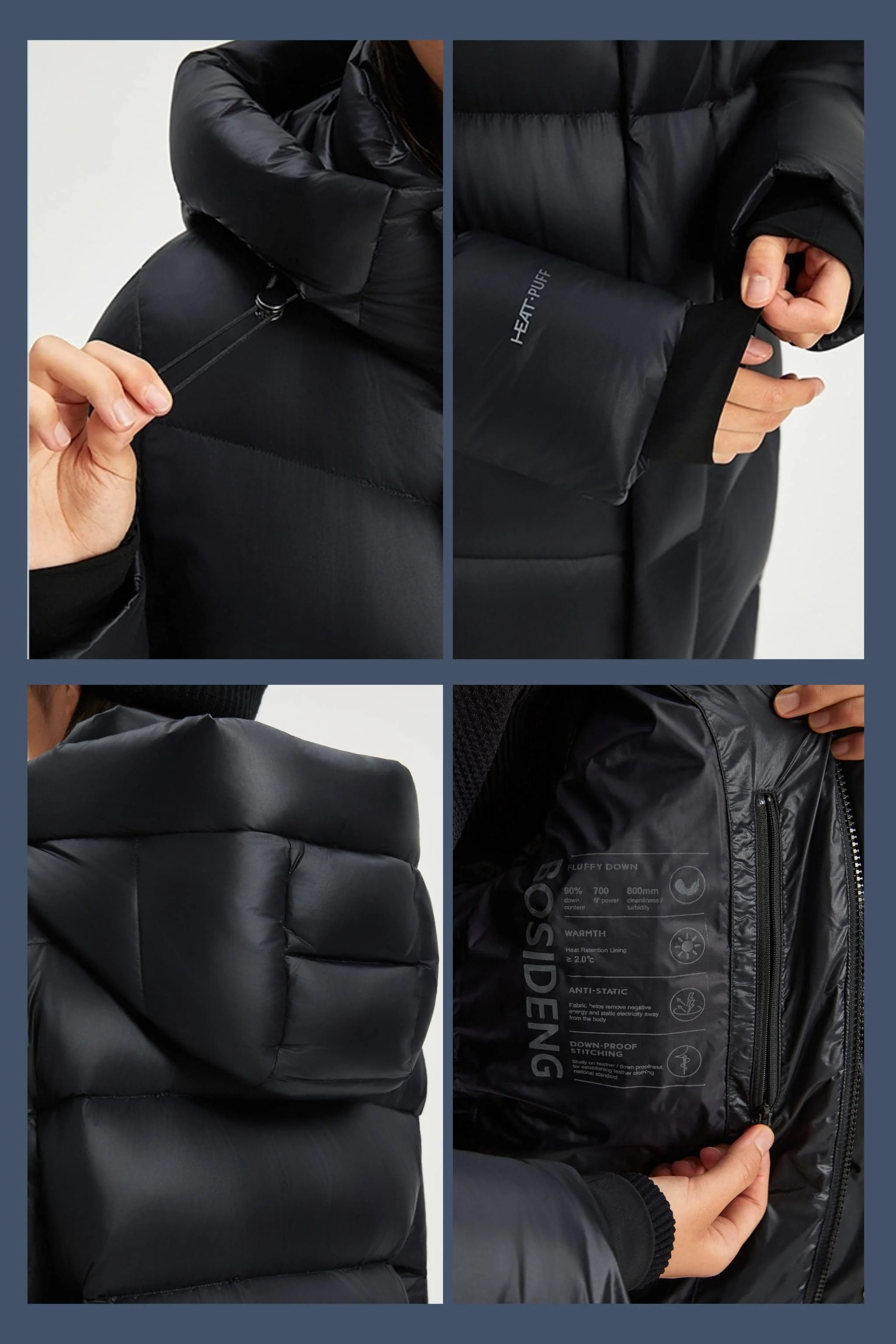 Full Length Goose Down Puffer With Hood 130 - Image 13