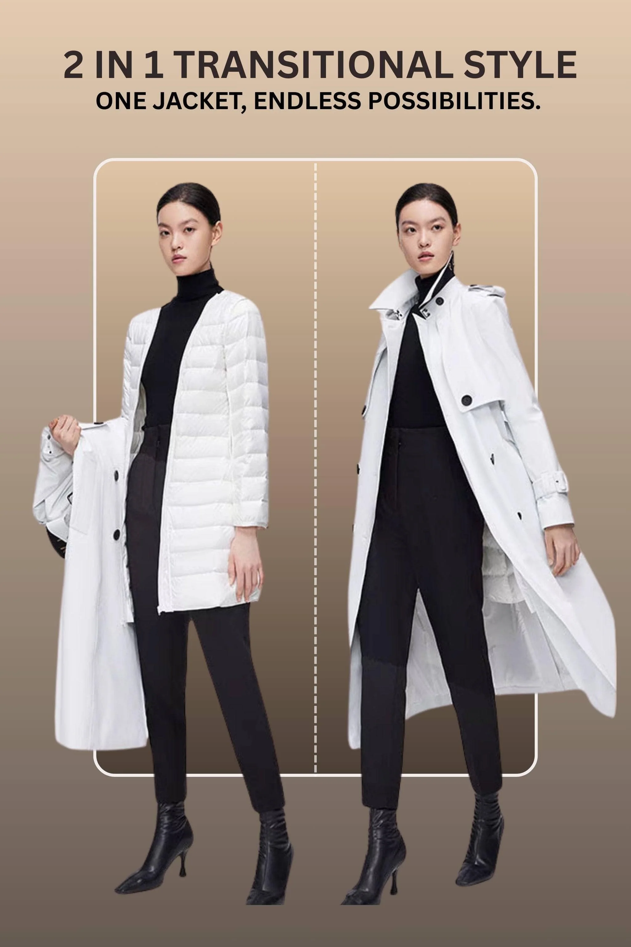Full Length Goose Down Trench - Image 12