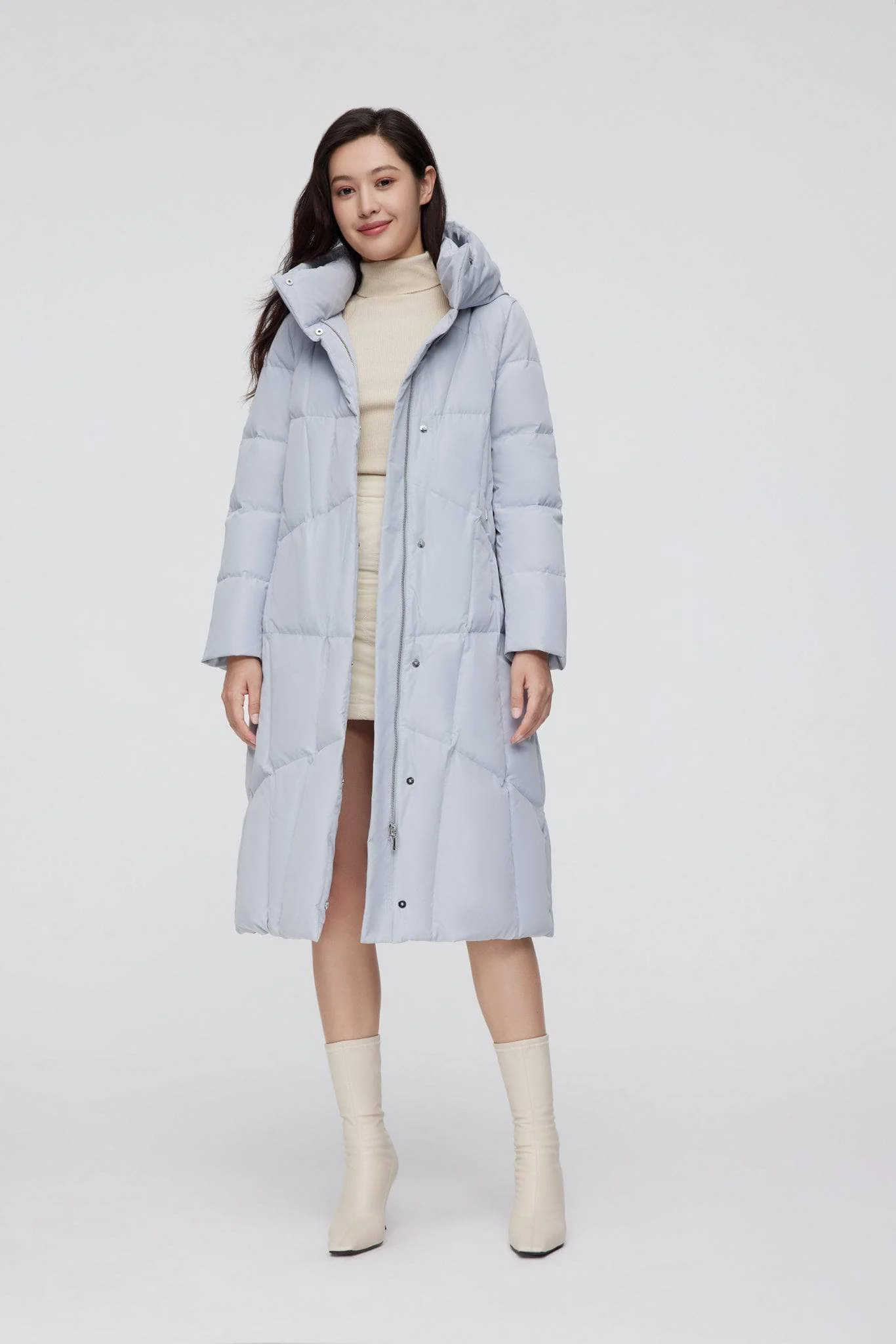 Full Length Hooded Goose Down Jacket - Image 5