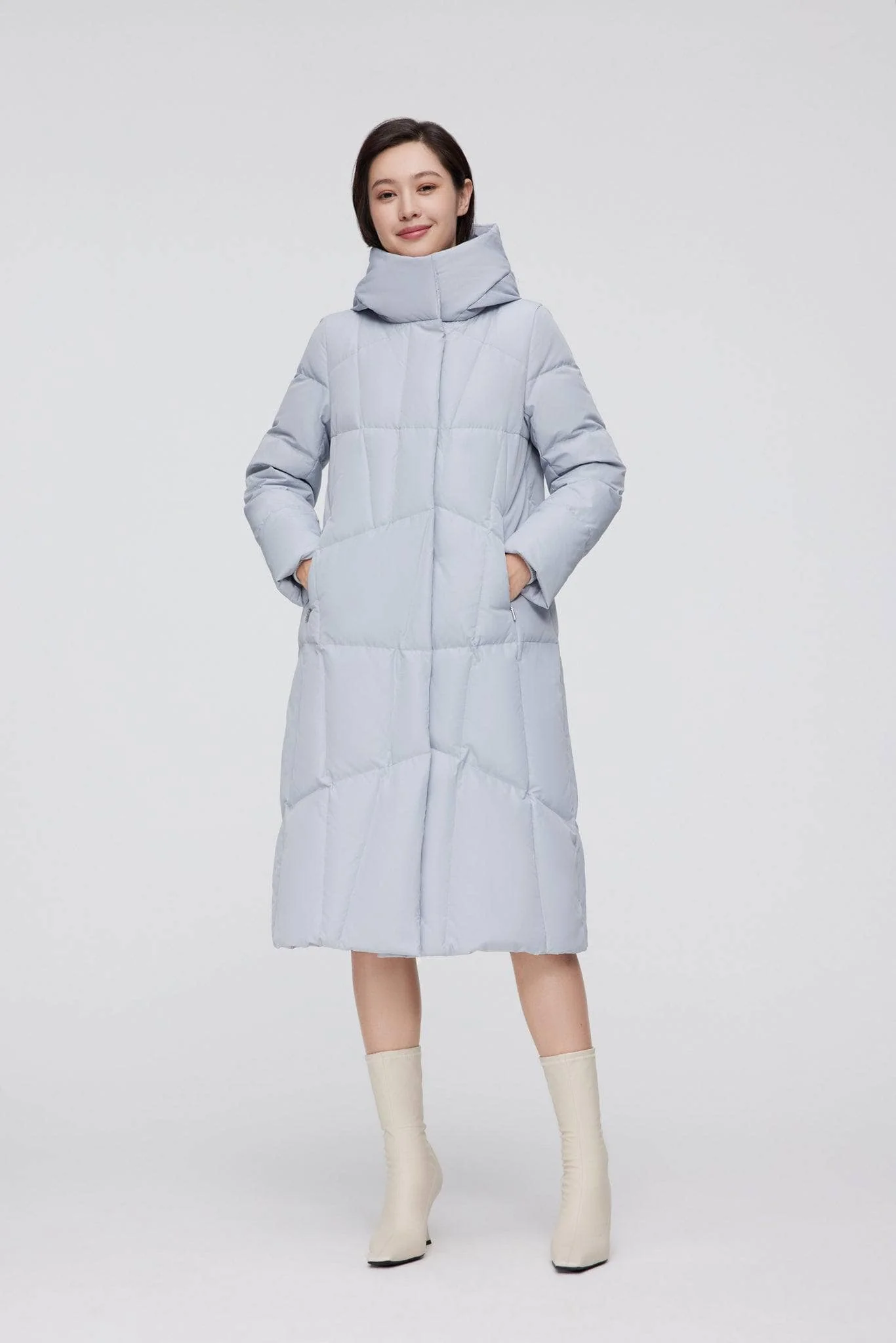 Full Length Hooded Goose Down Jacket - Image 6