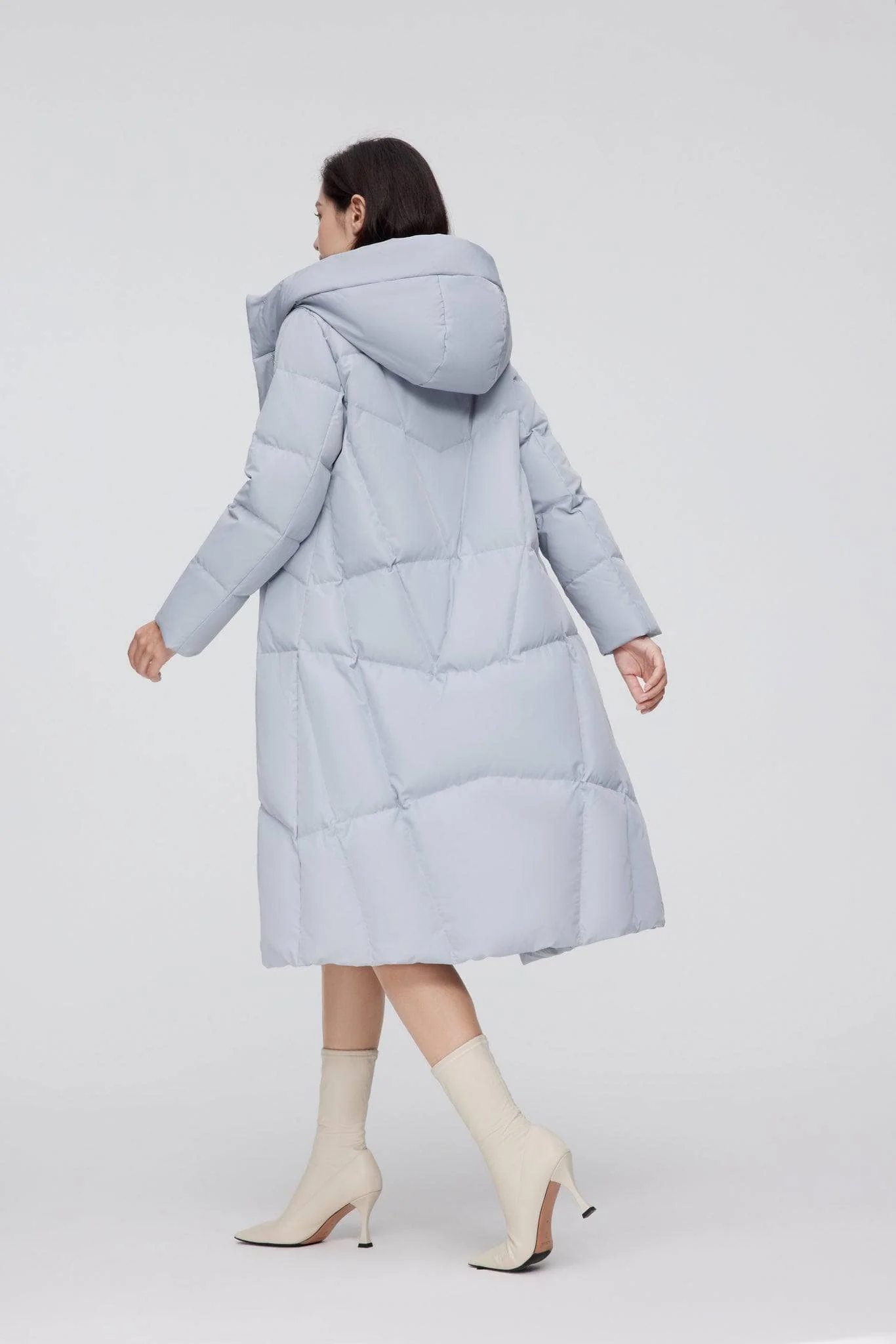 Full Length Hooded Goose Down Jacket - Image 7