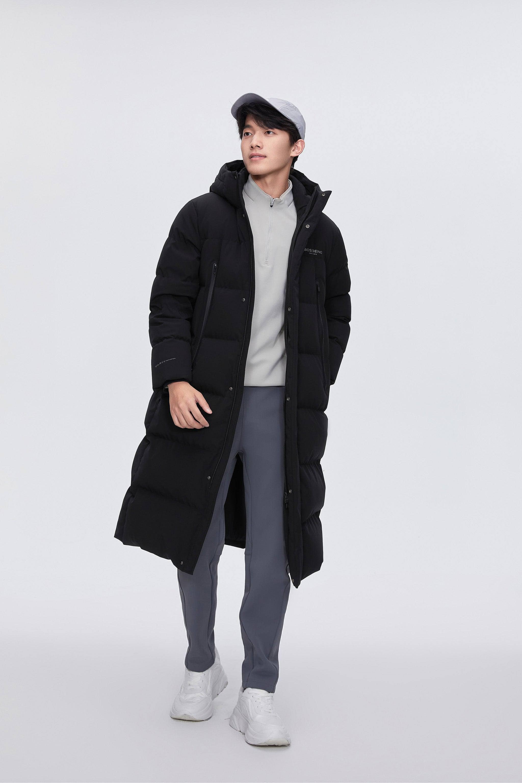 Full Length Sporty Style Hoody Down Coat - Image 10
