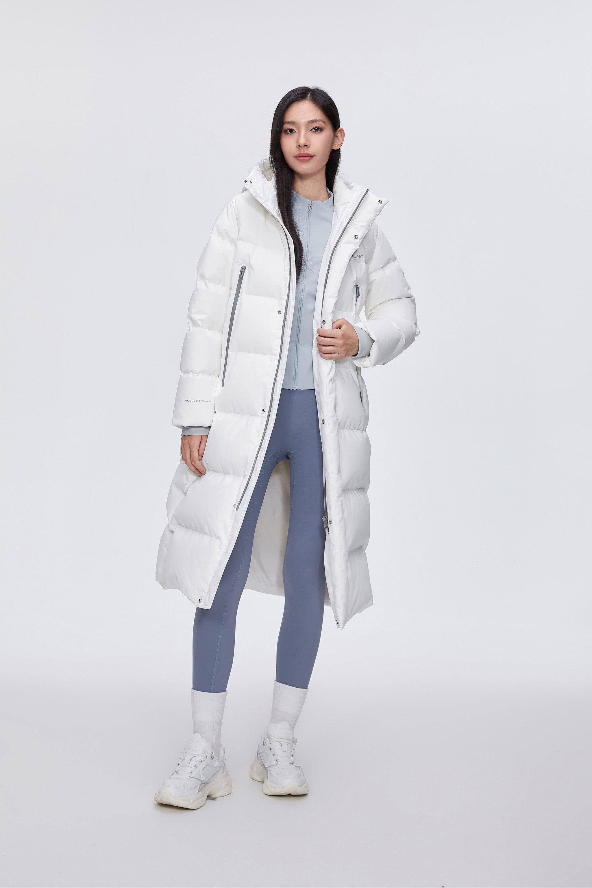 Full Length Sporty Style Hoody Down Coat - Image 3