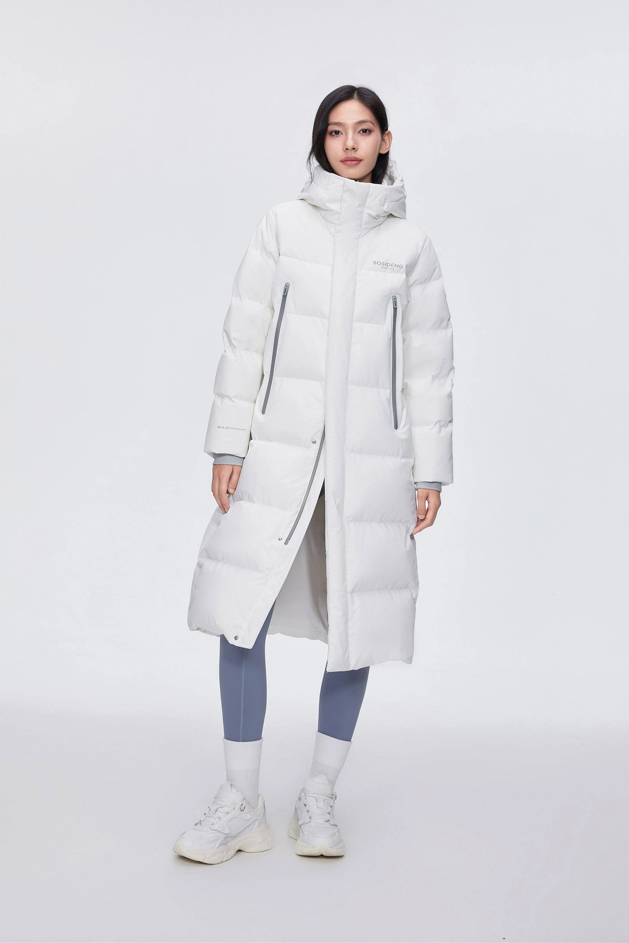 Full Length Sporty Style Hoody Down Coat - Image 4