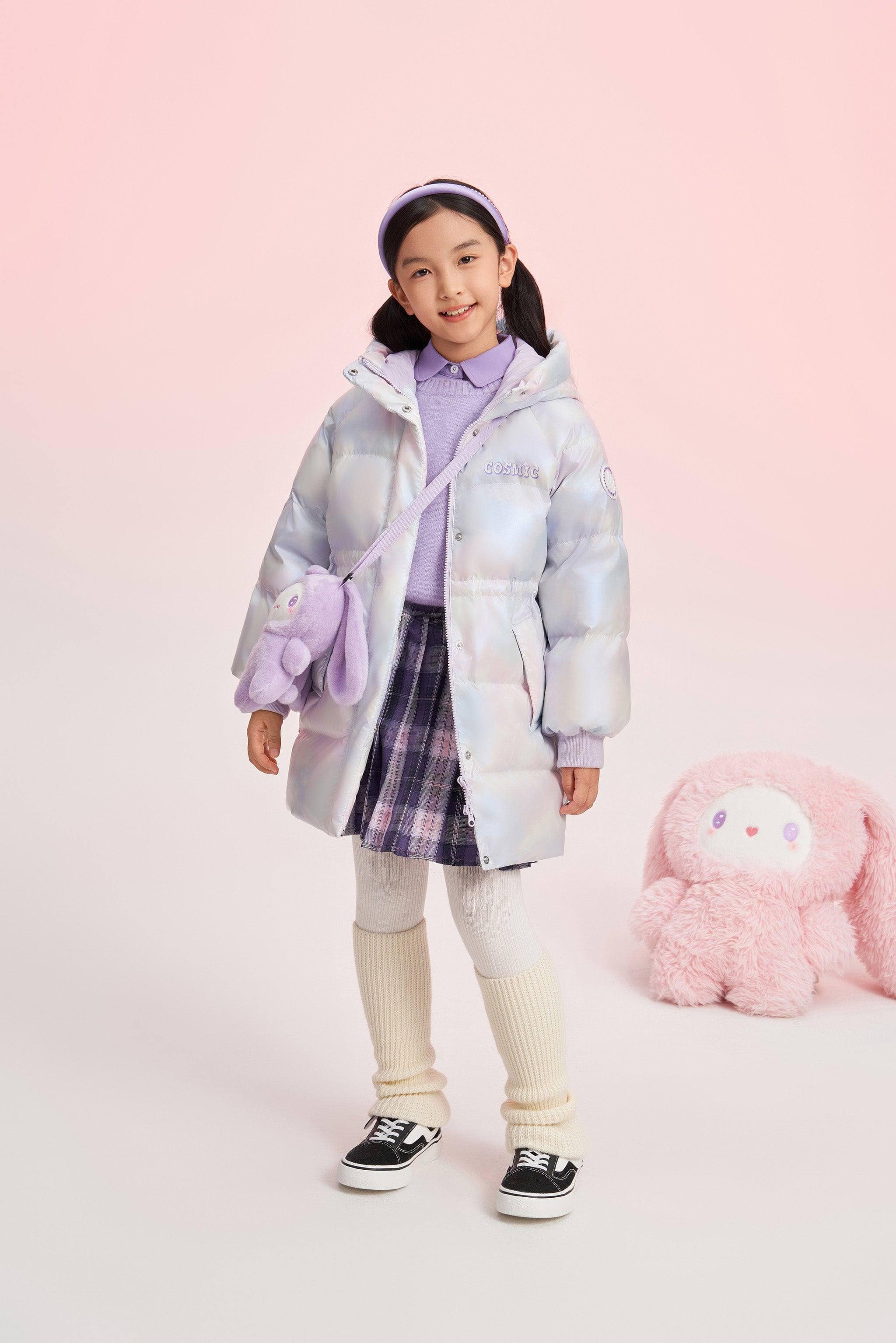 Girls Floppy Bunny Down Coat