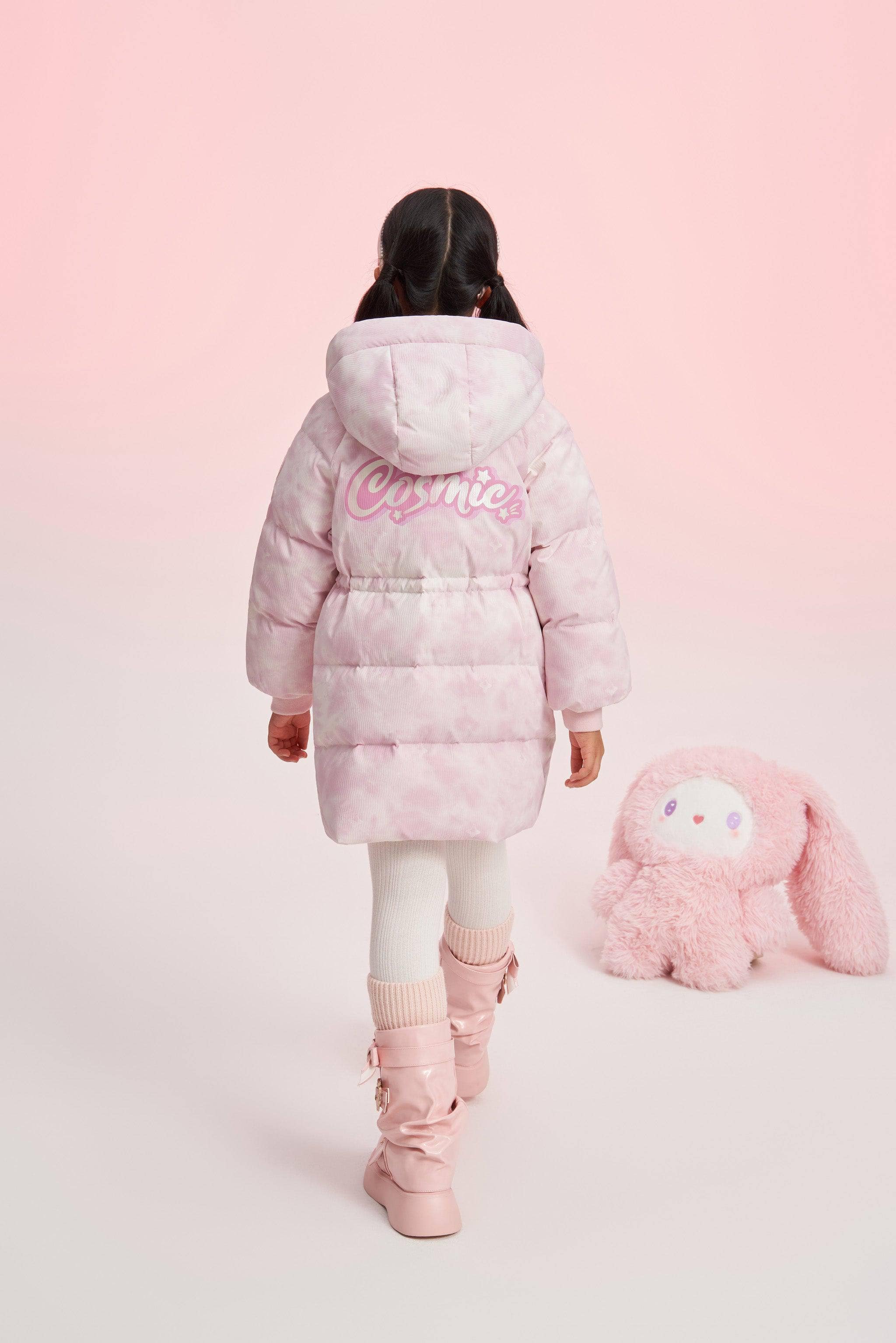 Girls Floppy Bunny Down Coat - Image 10