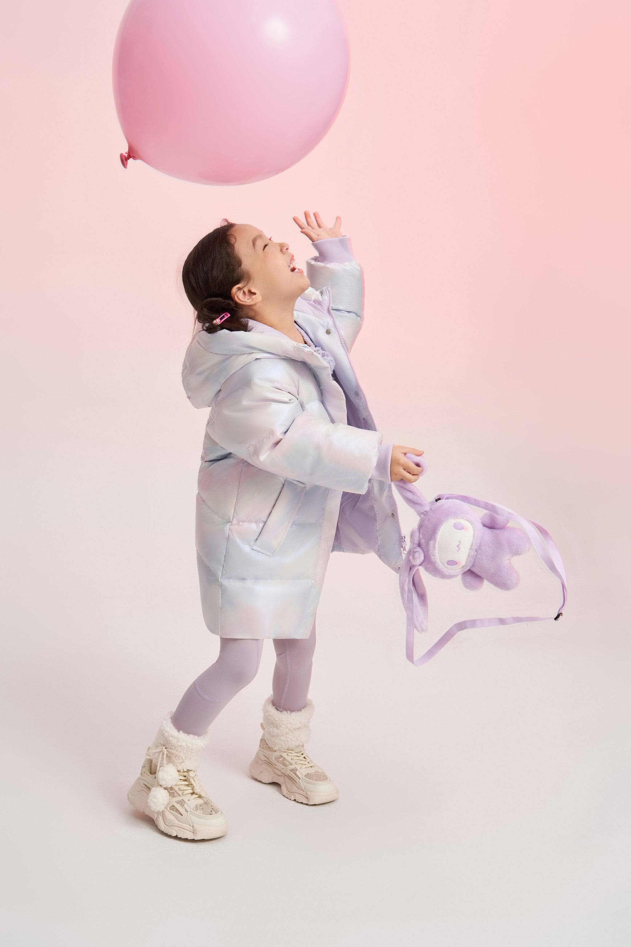 Girls Floppy Bunny Down Coat - Image 4