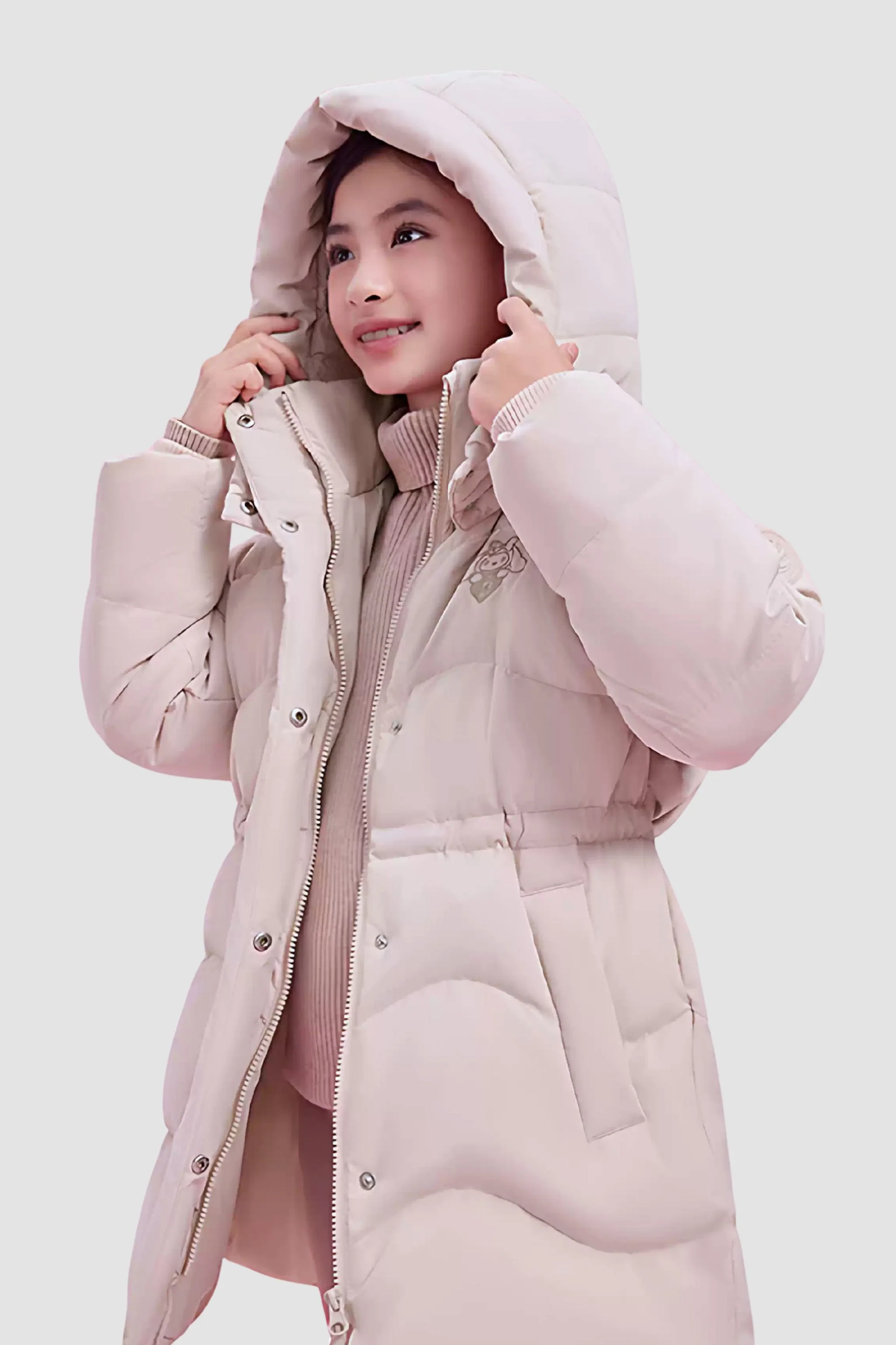 Girl's Mid-Length Down Jacket 318 - Image 12