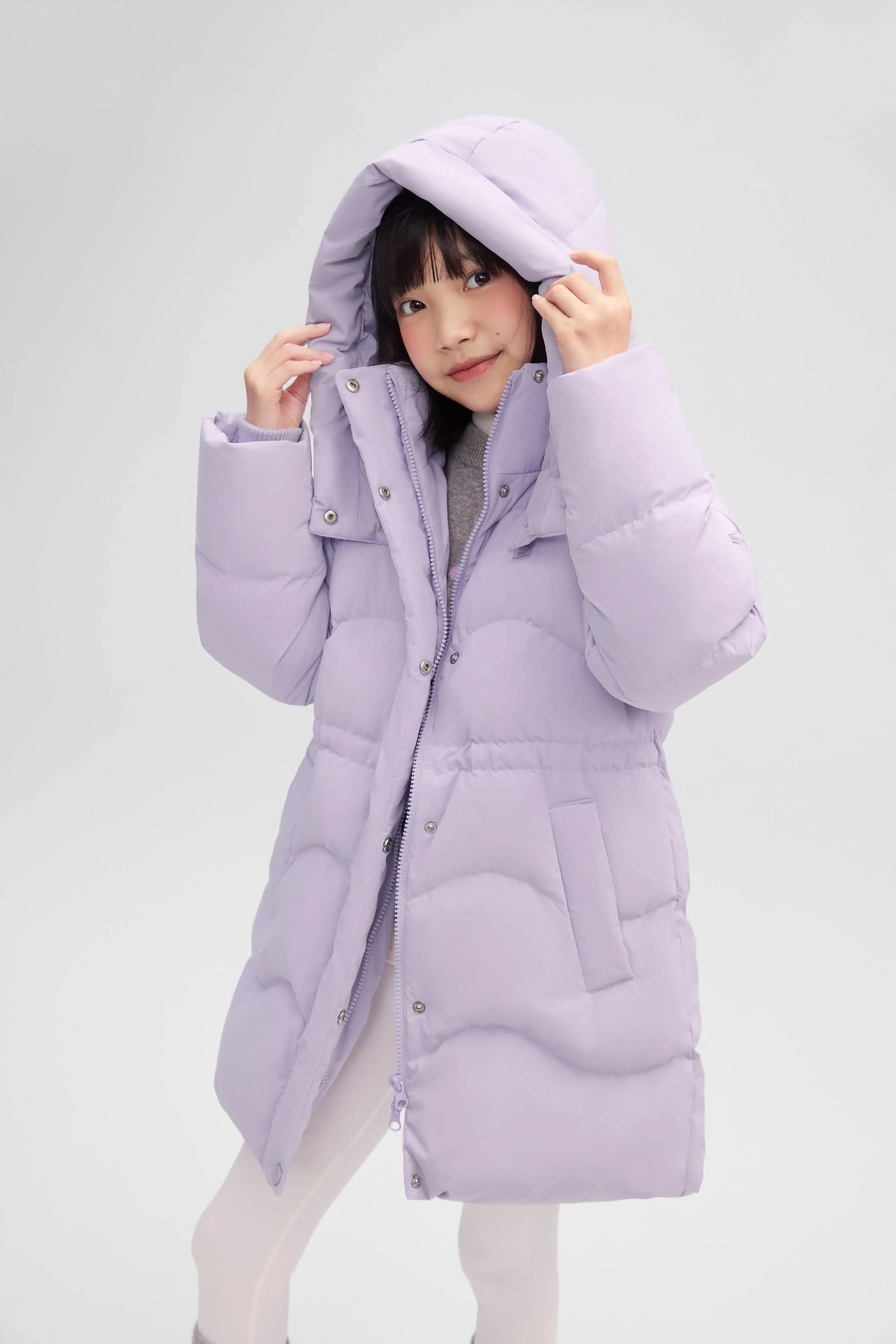 Girl's Mid-Length Down Jacket 318 - Image 4