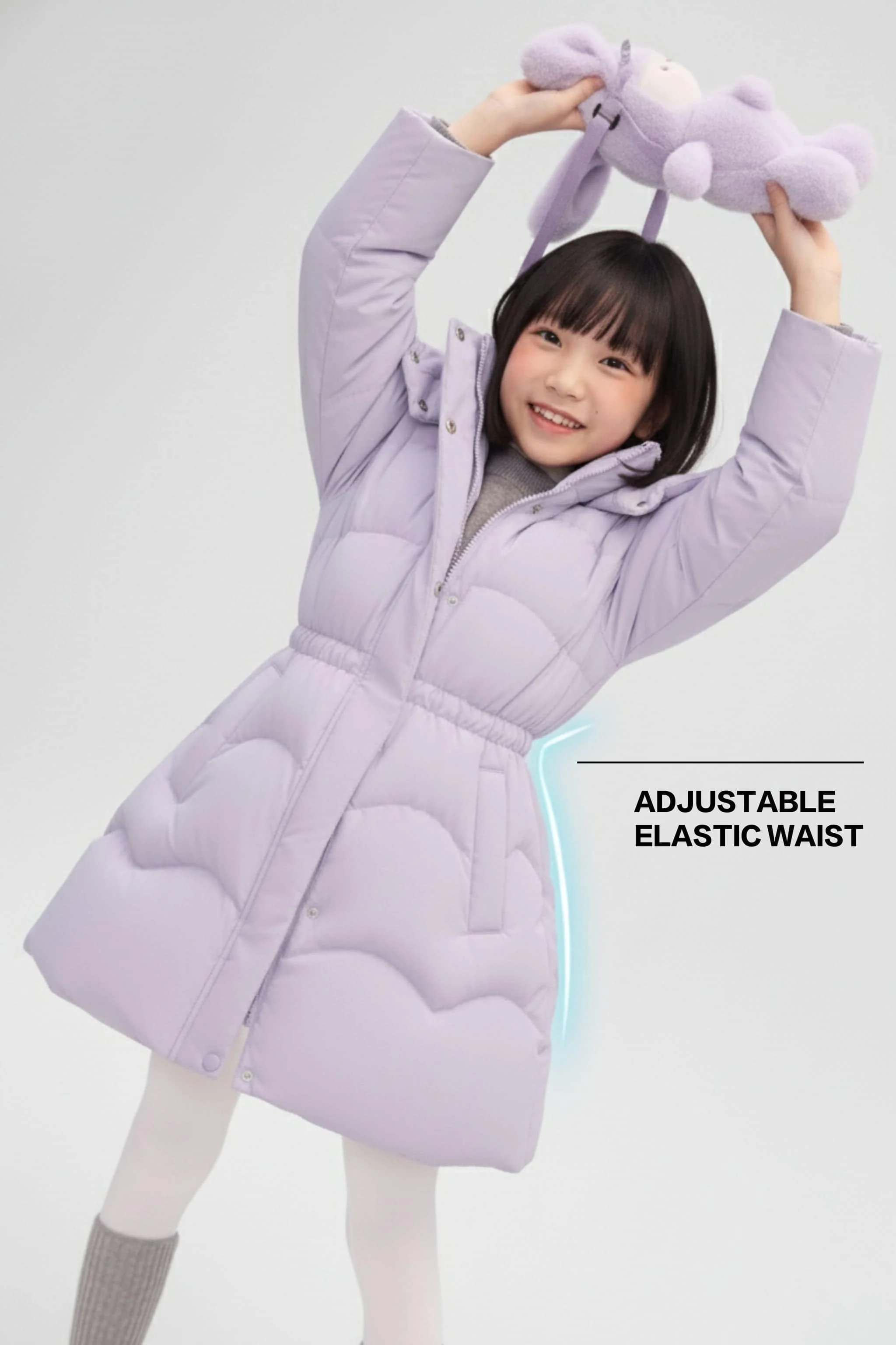 Girl's Mid-Length Down Jacket 318 - Image 7