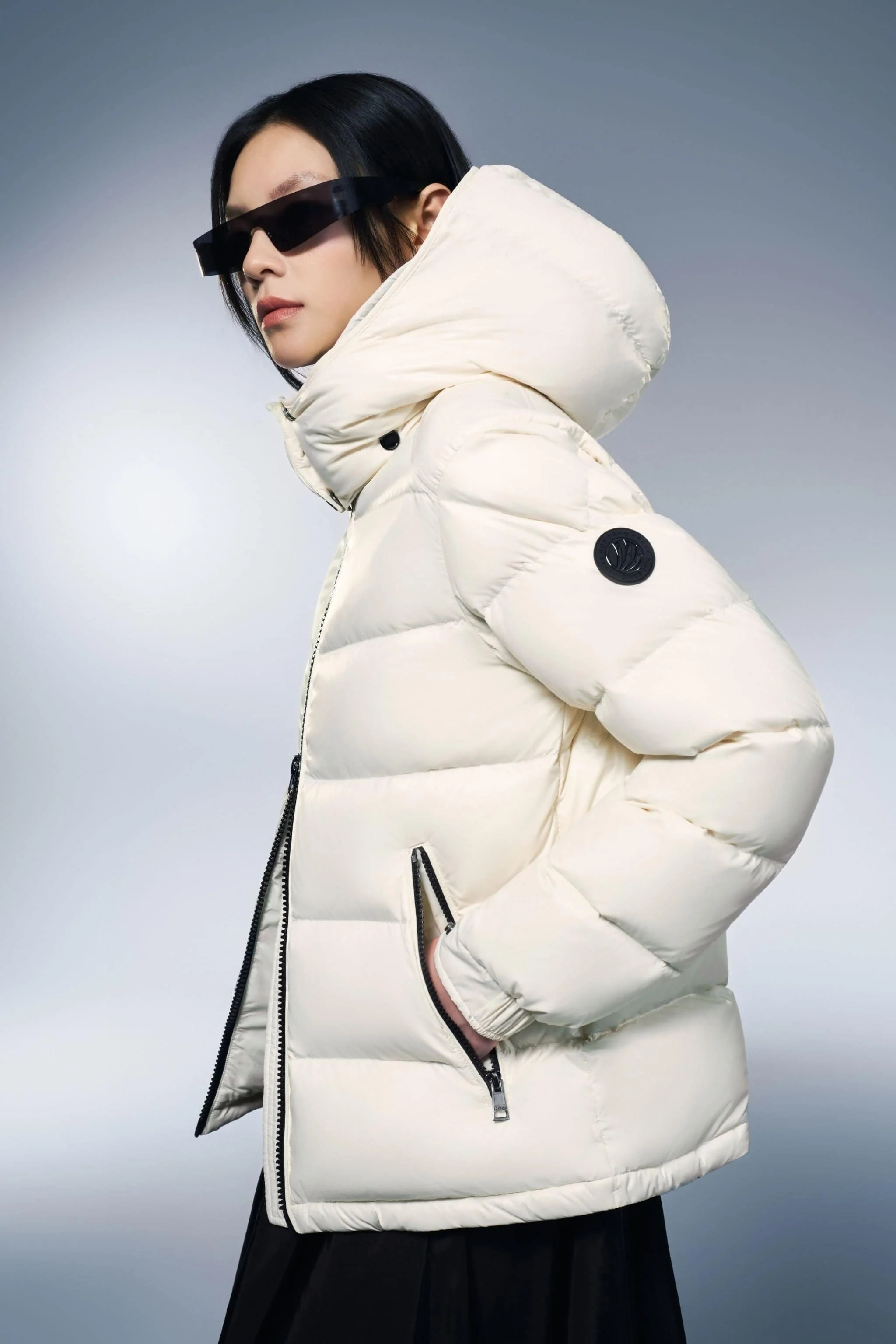 Goose Down Puffer With Hood 110 - Image 16