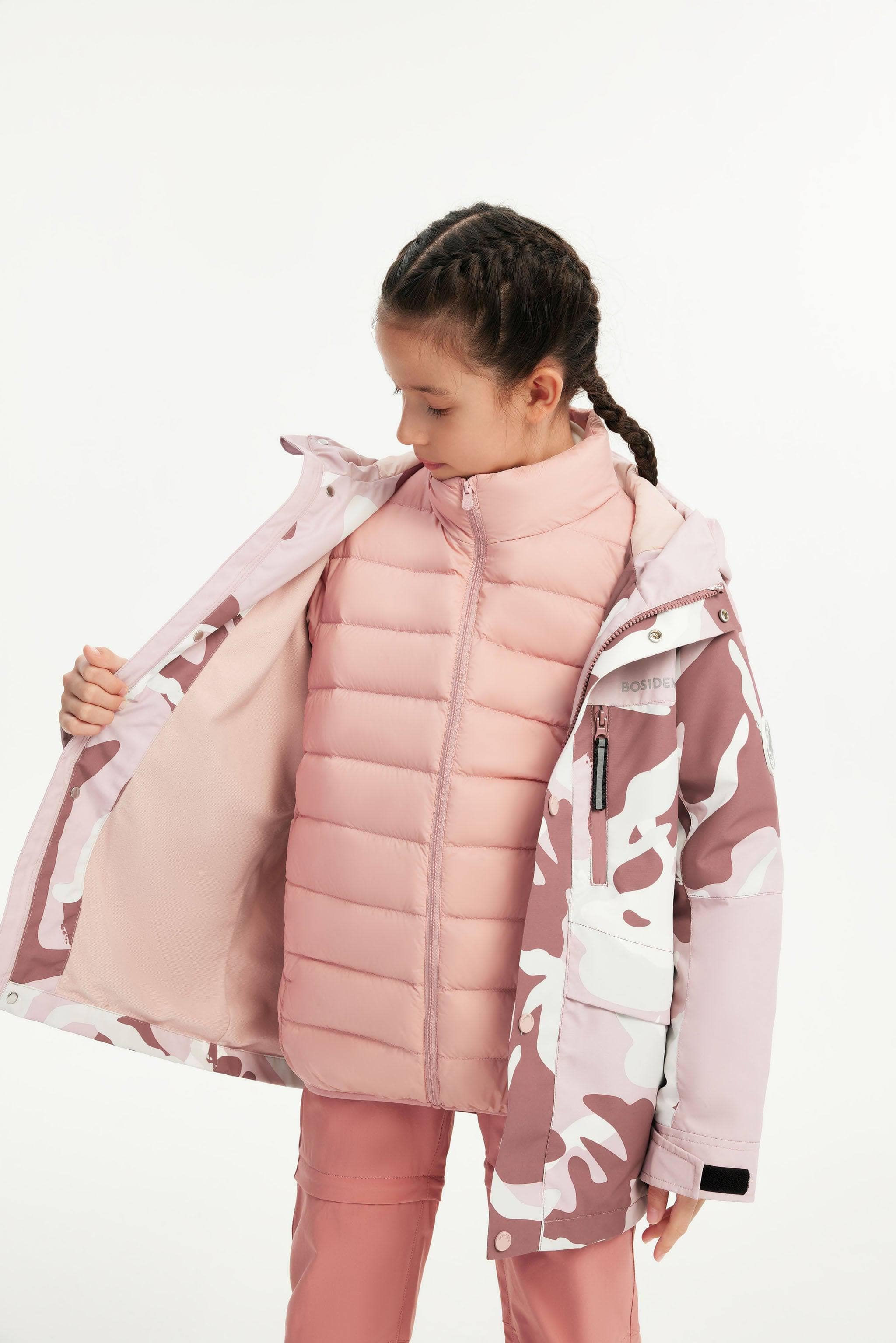 Kid's 3 in 1 Waterproof Hoody Down Jacket - Image 10