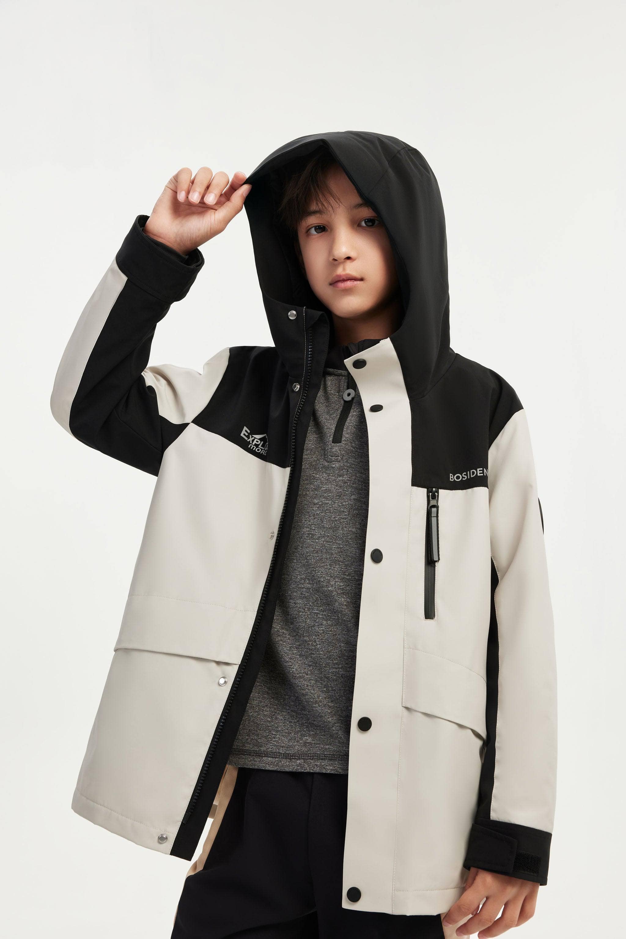 Kid's 3 in 1 Waterproof Hoody Down Jacket - Image 5