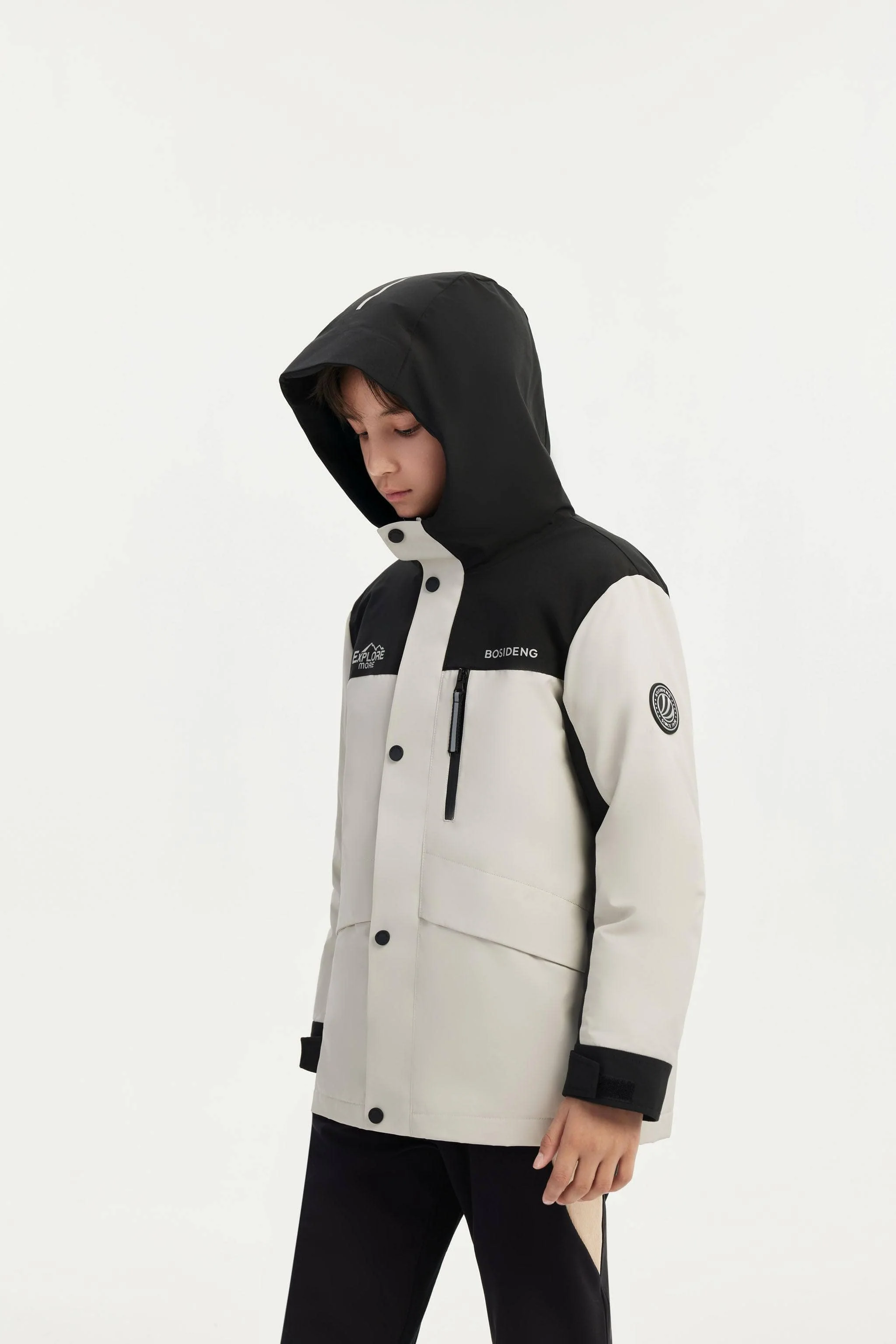 Kid's 3 in 1 Waterproof Hoody Down Jacket - Image 6