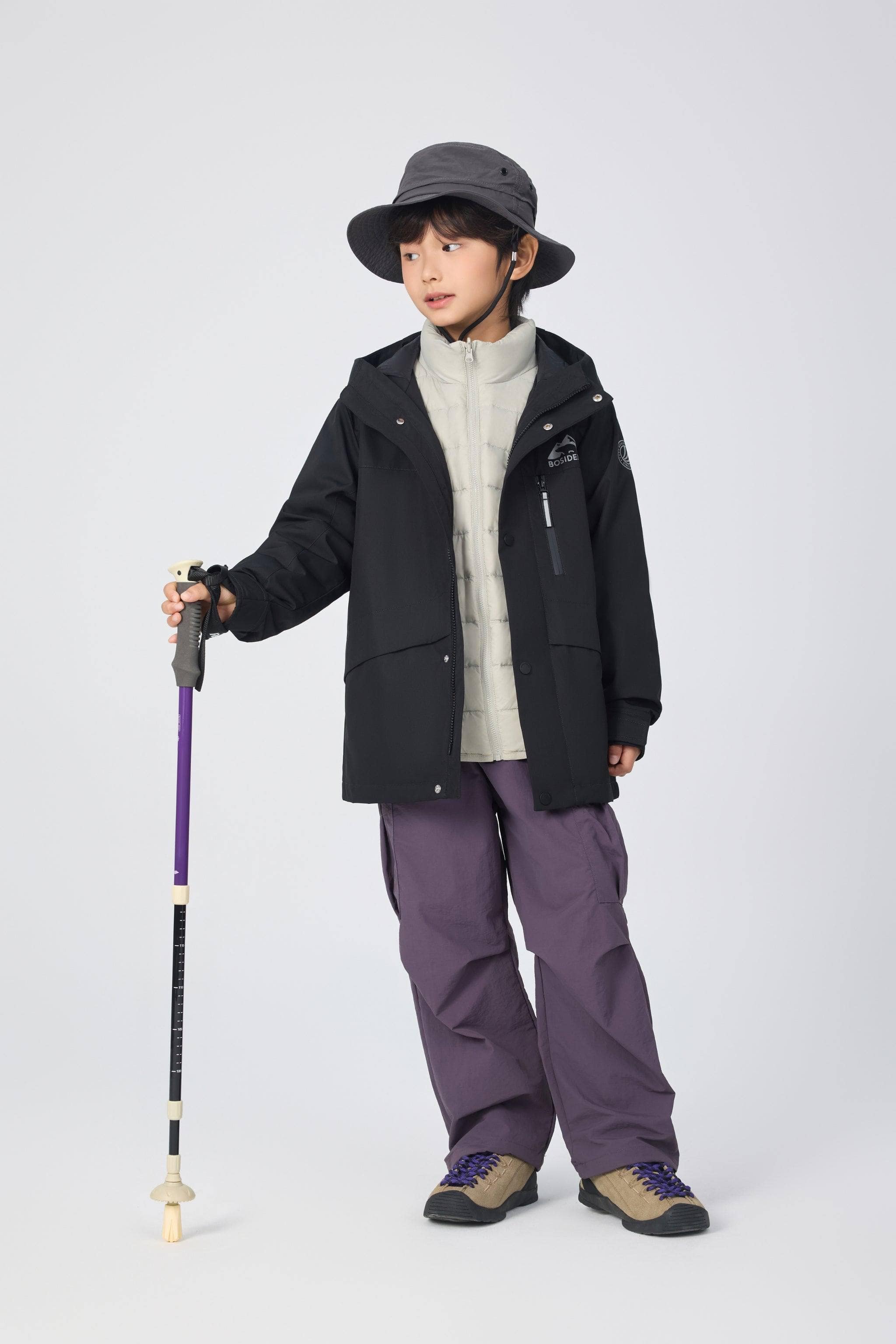 Kid's Three In One All Weather Down Jacket With Hood 1340 - Image 11