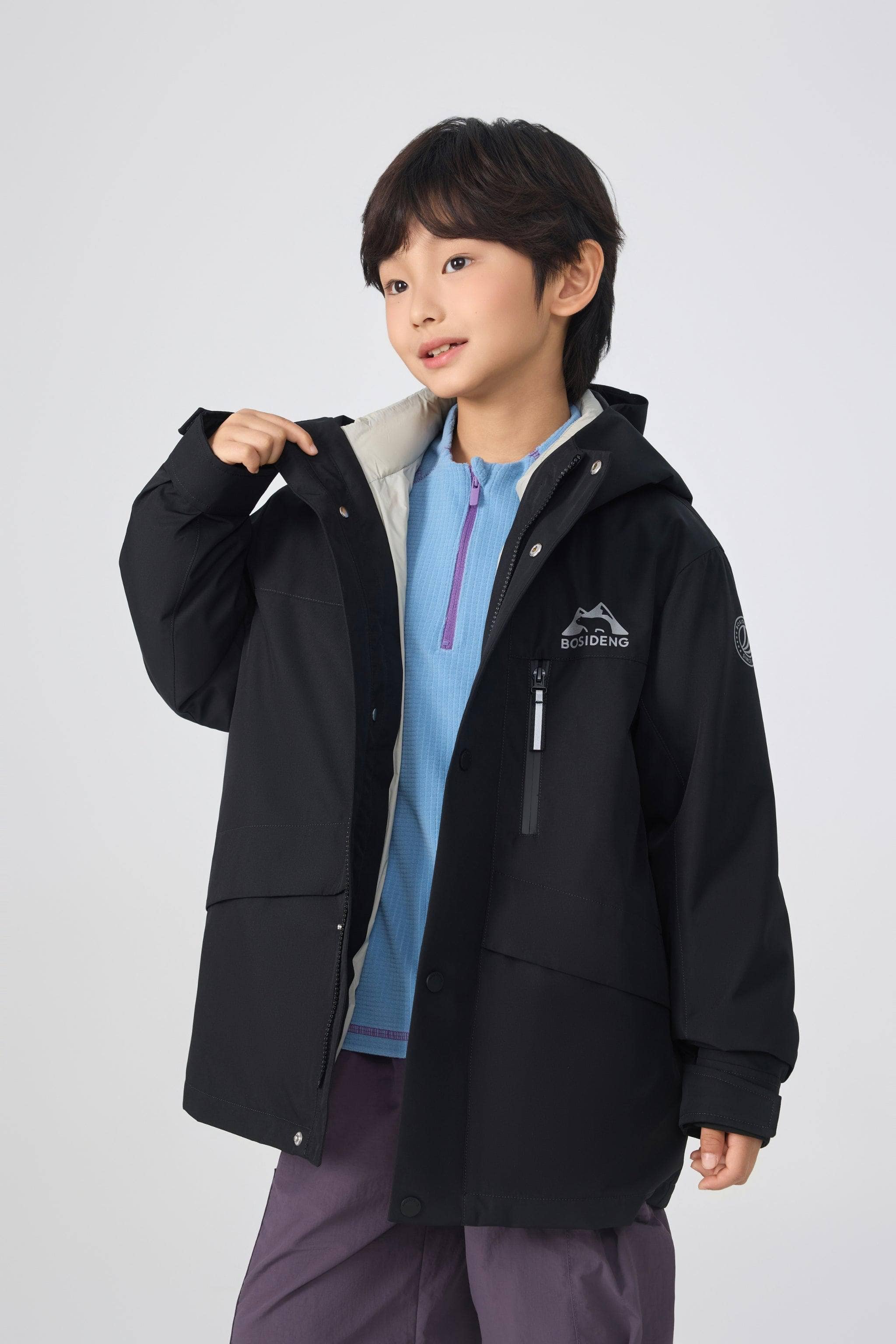 Kid's Three In One All Weather Down Jacket With Hood 1340 - Image 8