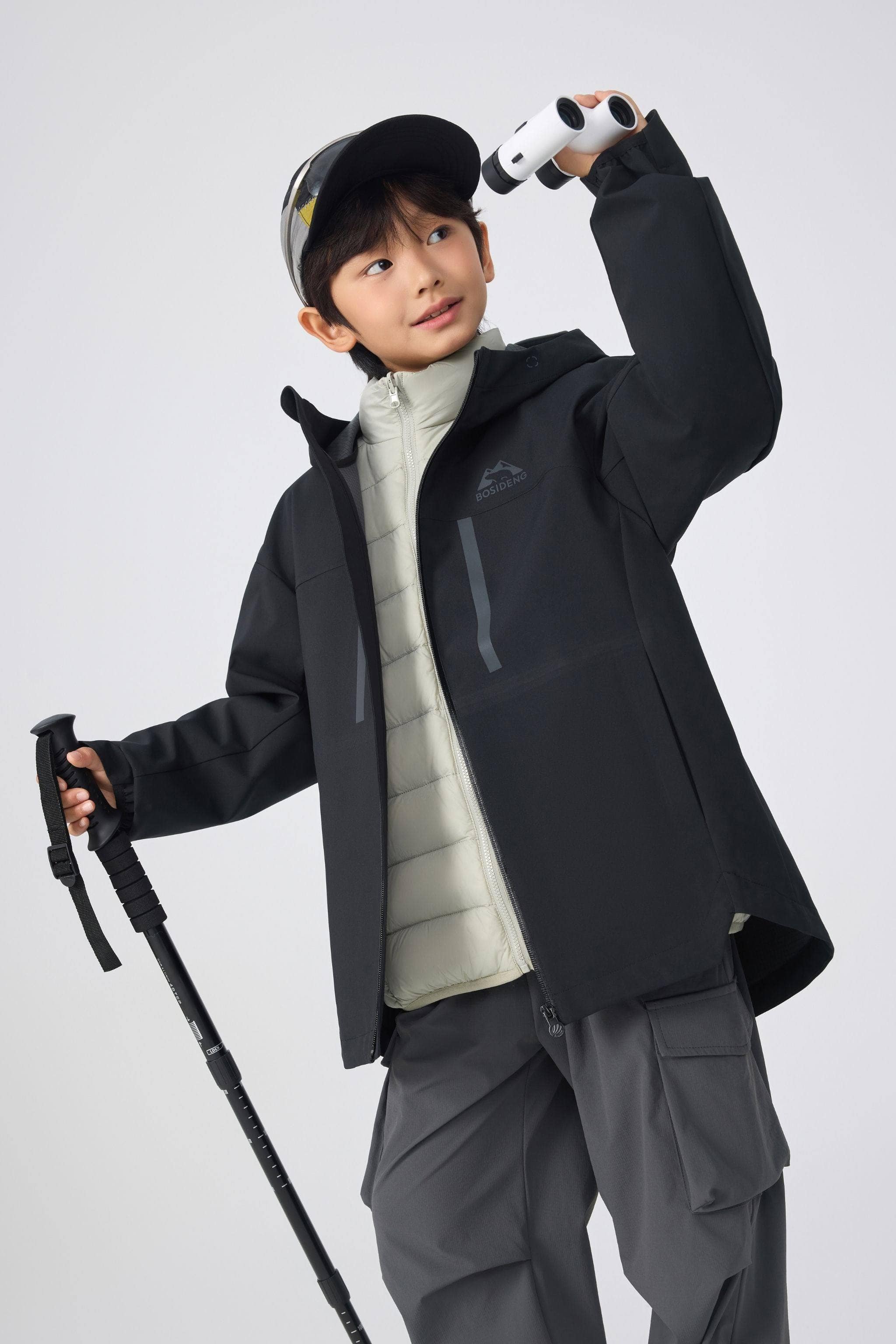 Kid's 3-in-1 All Weather Down Jacket With Hood 1350 - Image 4