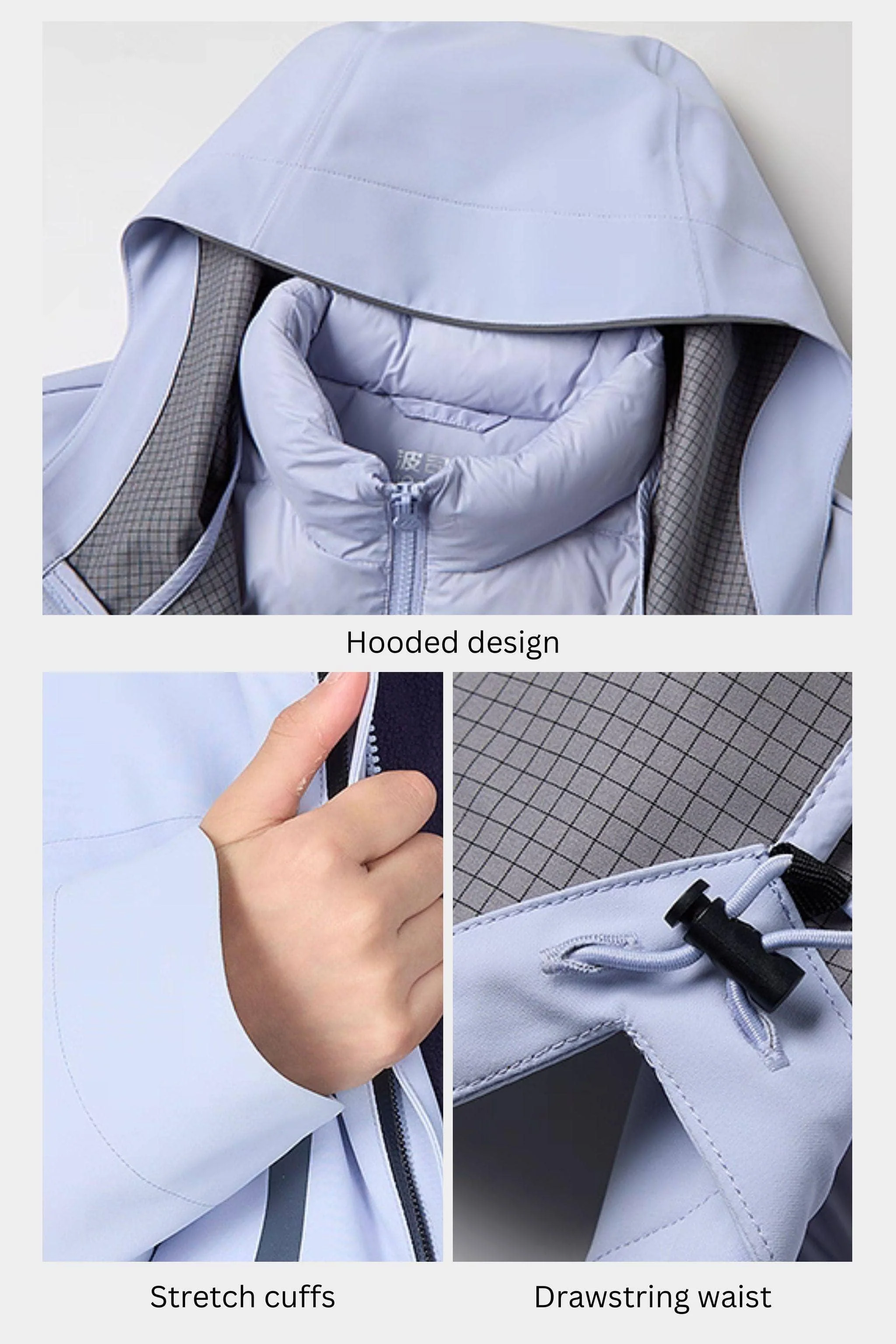 Kid's 3-in-1 All Weather Down Jacket With Hood 1350 - Image 9