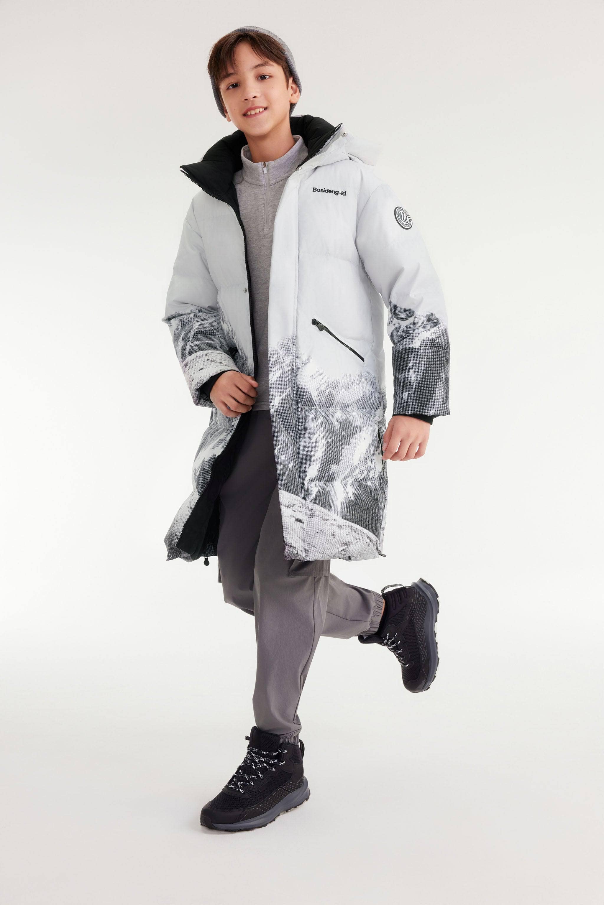 Kids Snow Mountain Down Parka with Hood - Image 3