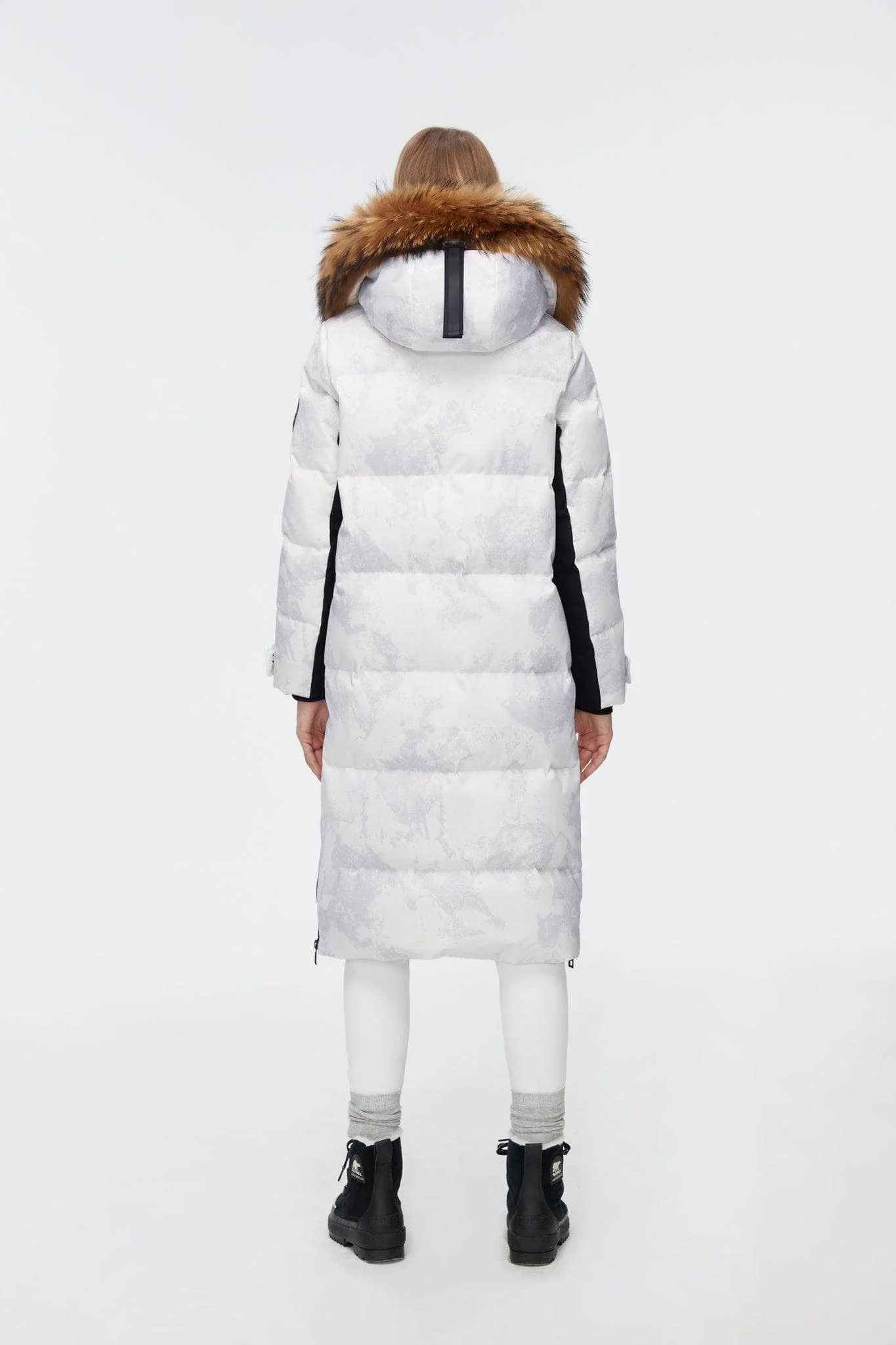 Long Goose Down Jacket With Removable Fur Hood - Image 5