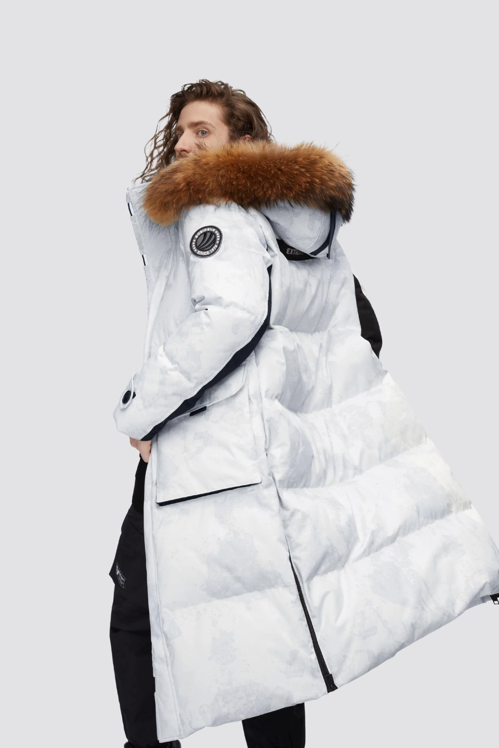 Long Goose Down Jacket With Hood - Image 11