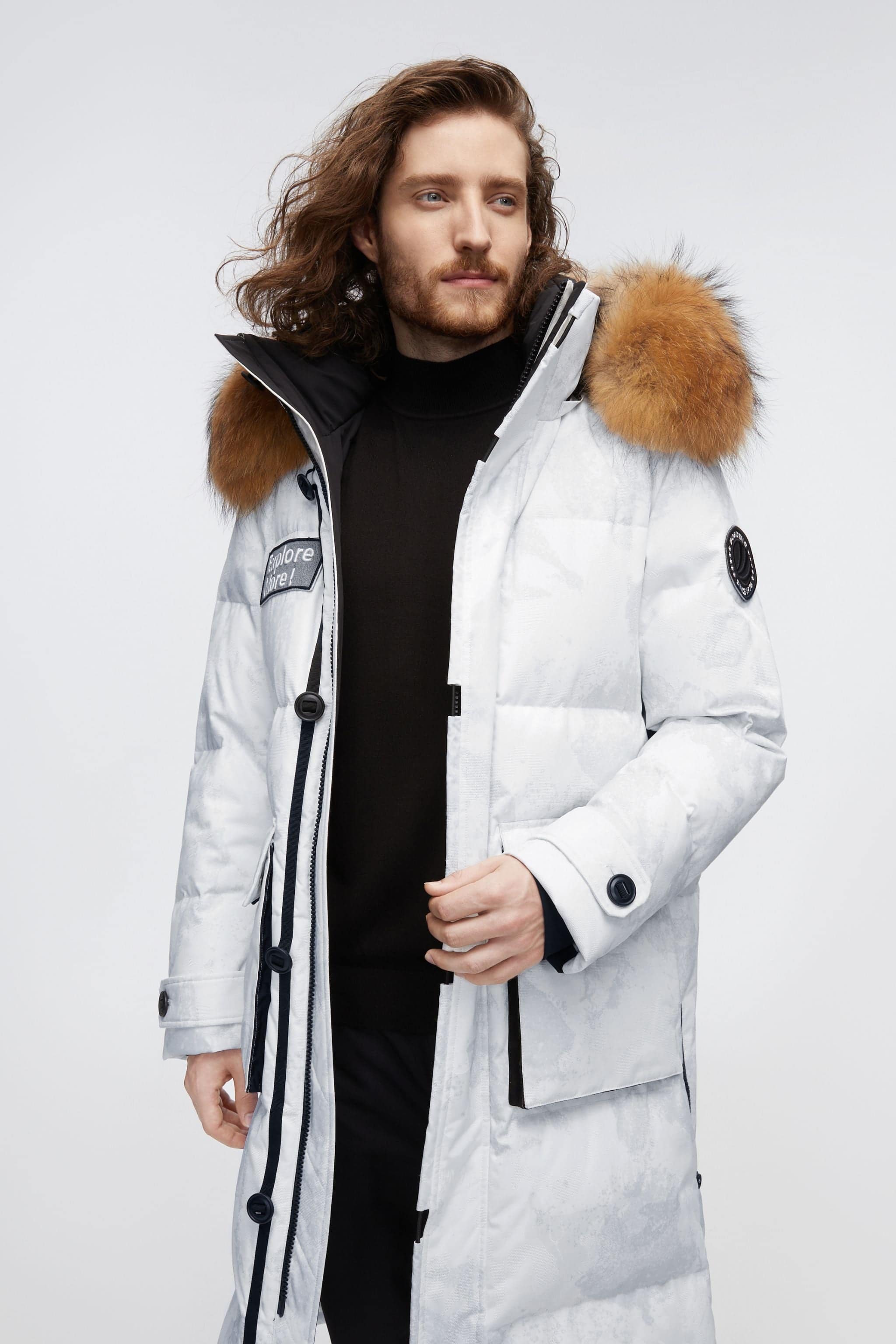 Long Goose Down Jacket With Hood - Image 8