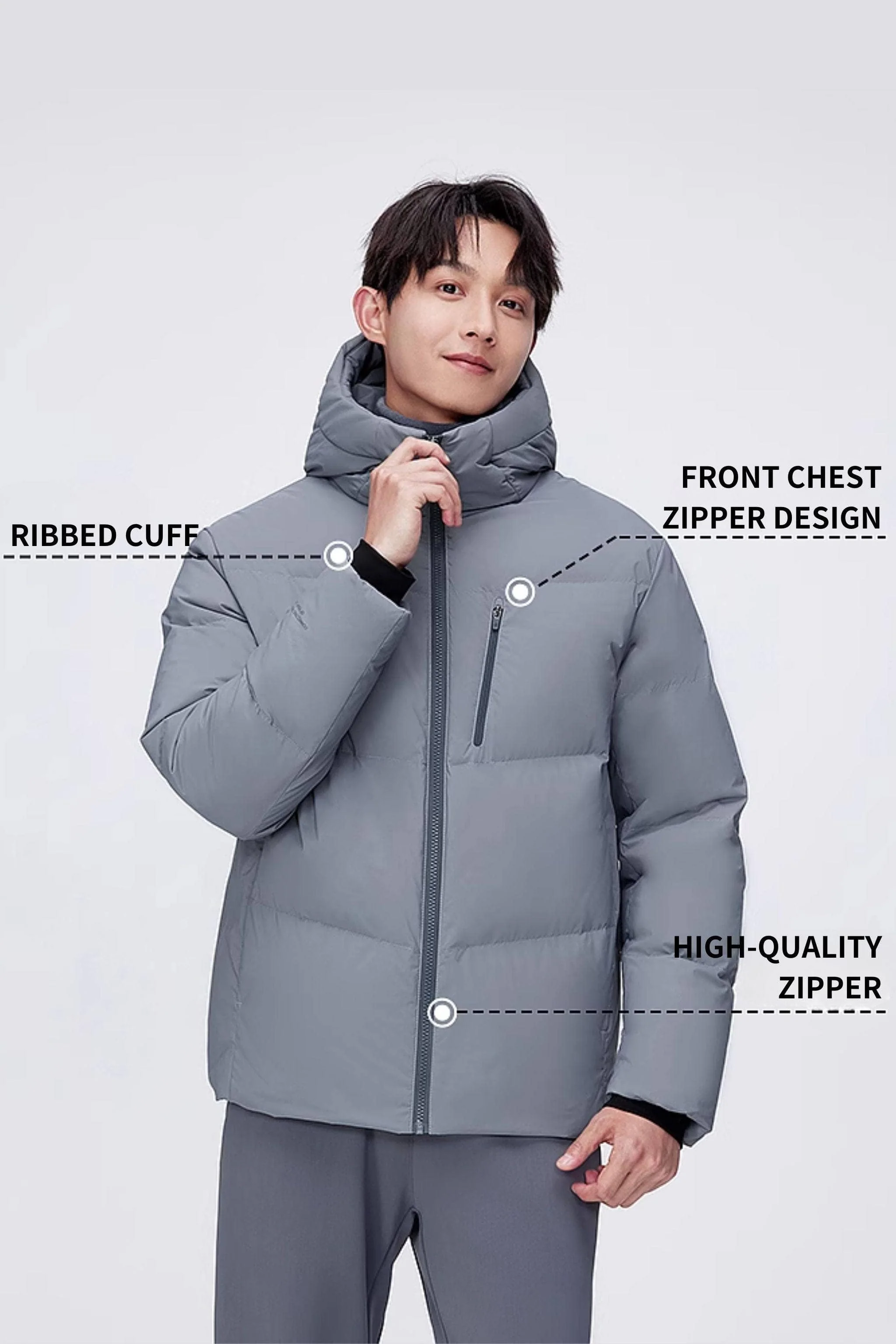 Men's Down Coat With Hood 5303 - Image 8