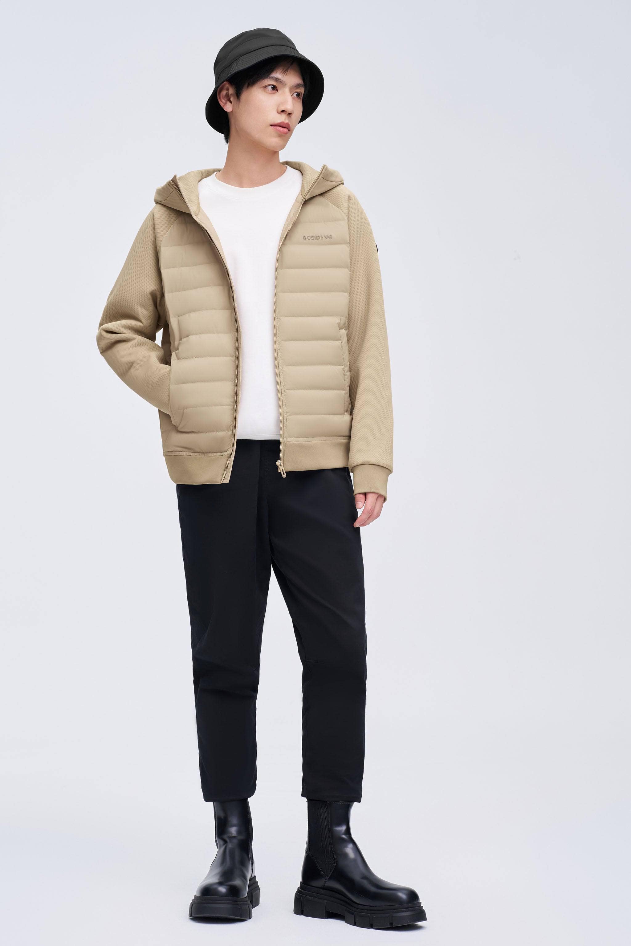 Men's Goose Down Short Hoodie - Image 3