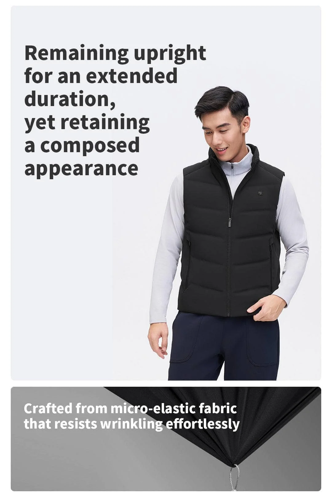 Men's Goose Down Smart Gilet 4101 - Image 6