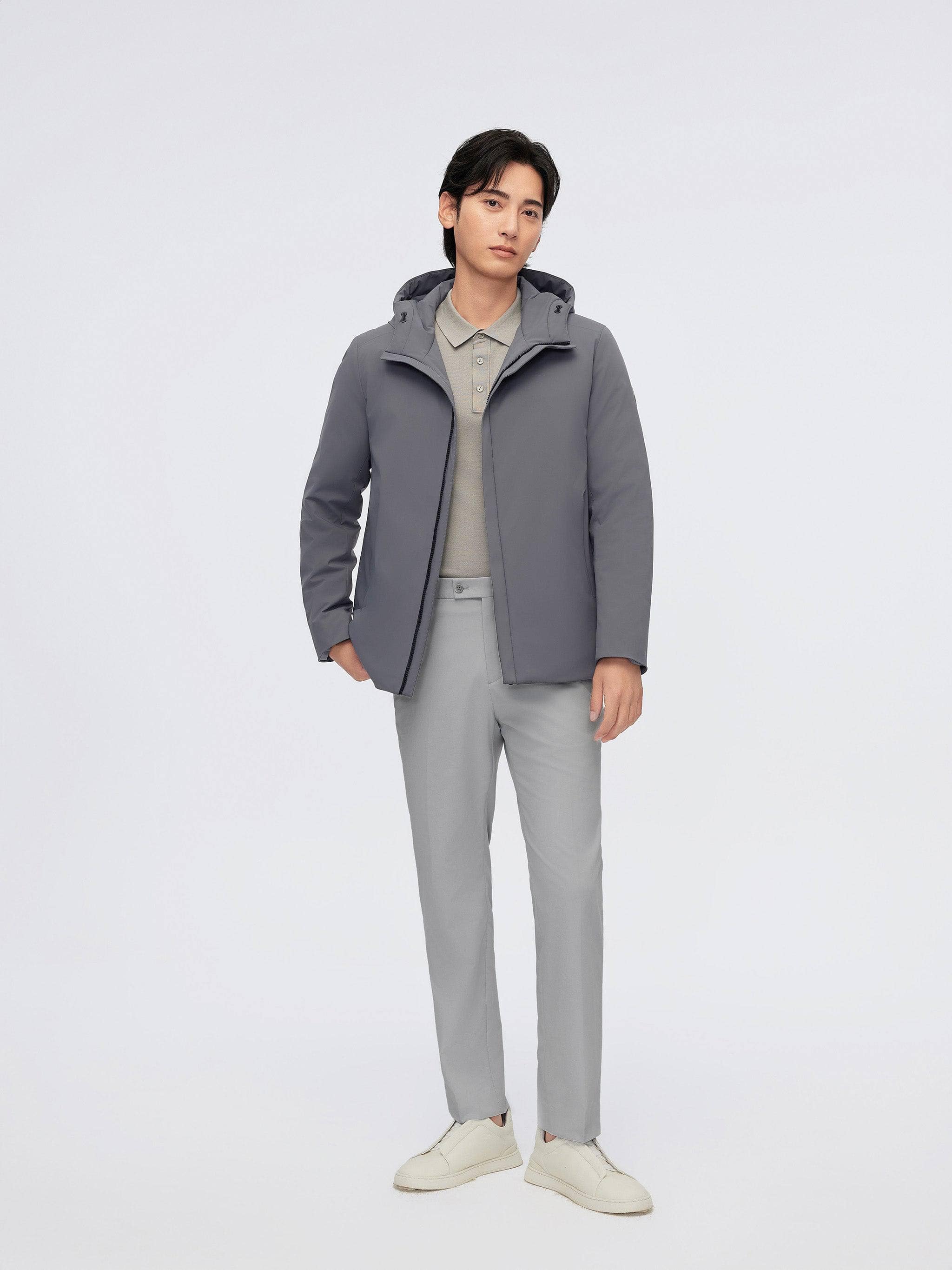 Men's Goose Down Windbreaker With Hood 4155 - Image 2