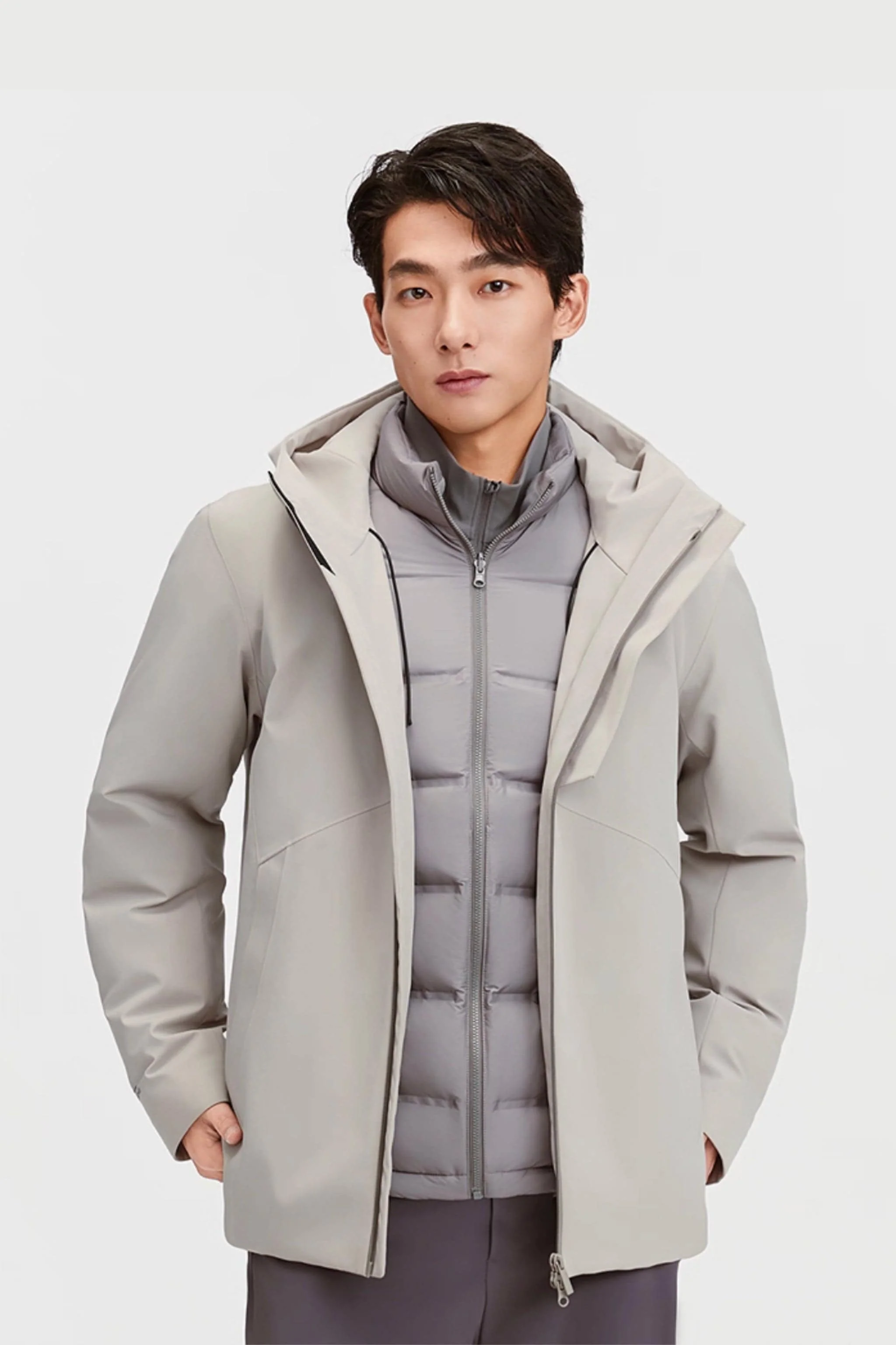 Men's Hooded 3 in 1 Goose Down Jacket 215 - Image 13
