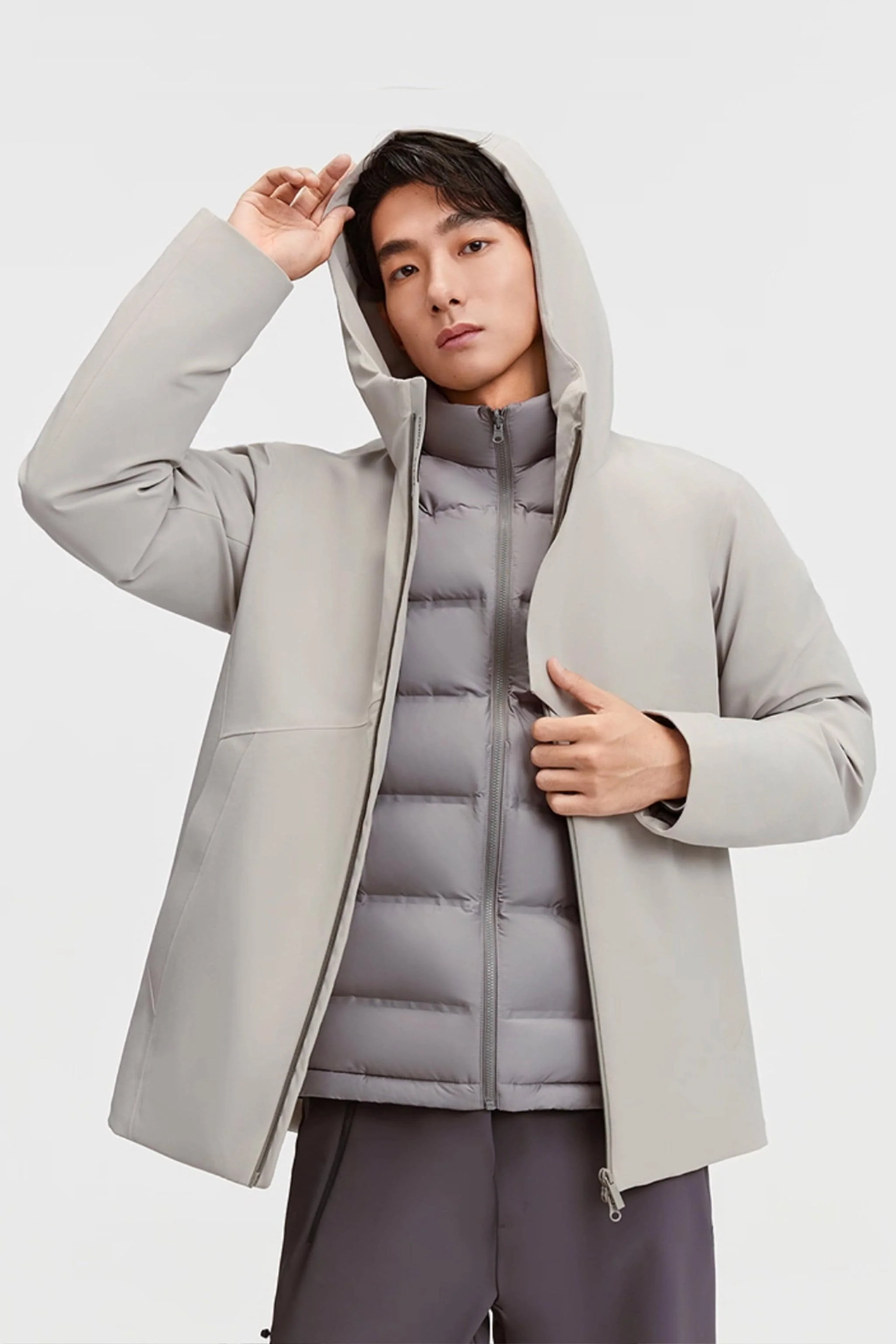Men's Hooded 3 in 1 Goose Down Jacket 215 - Image 14