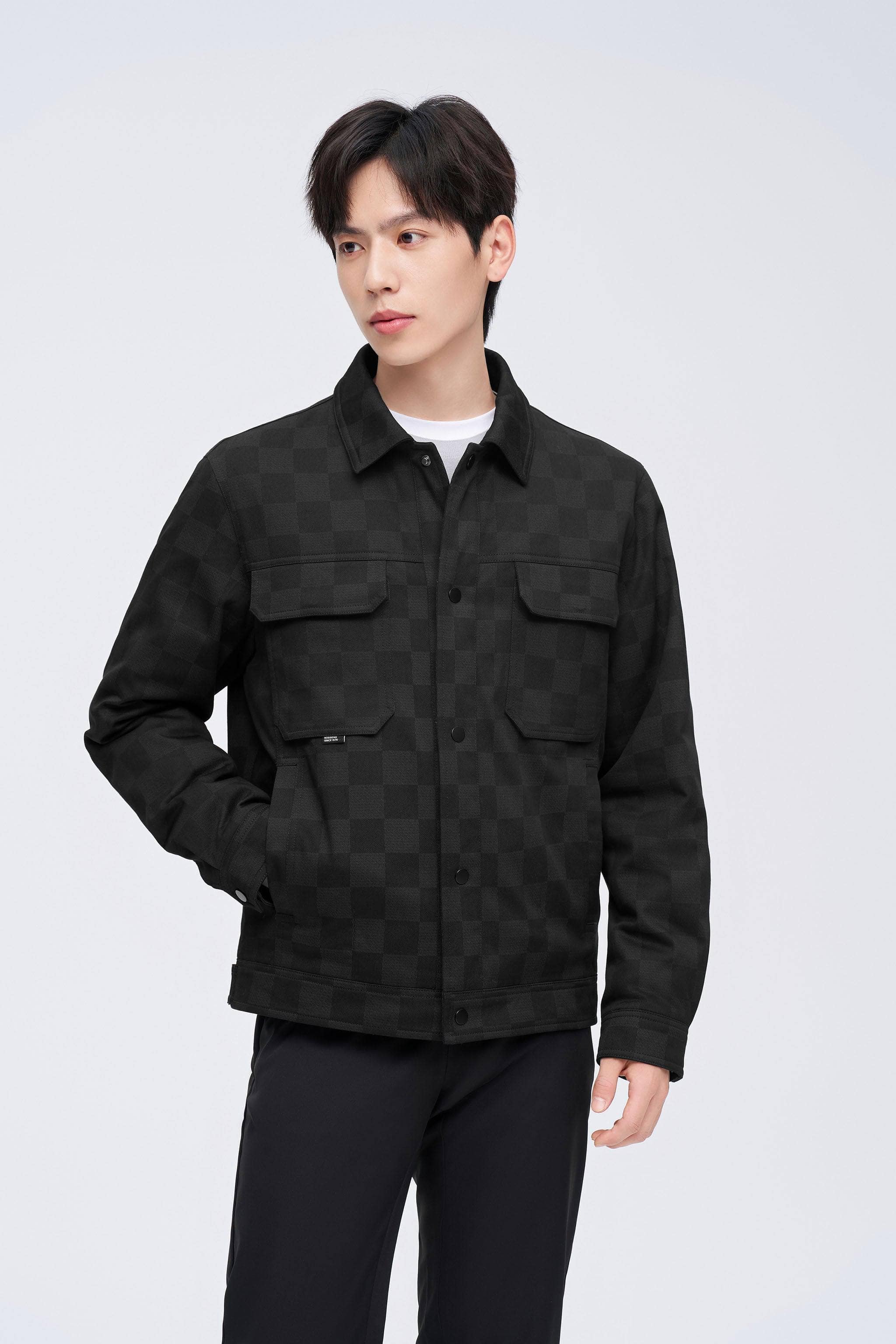 Men's Jacquard Fabric Down Jacket - Image 10