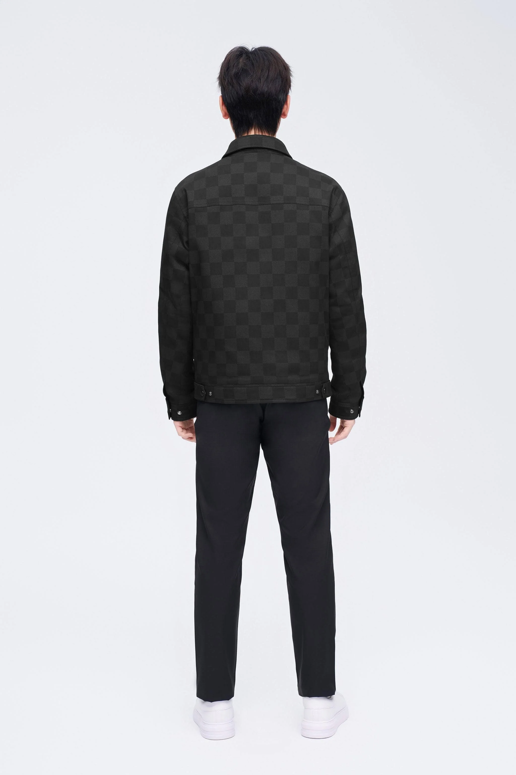 Men's Jacquard Fabric Down Jacket - Image 12