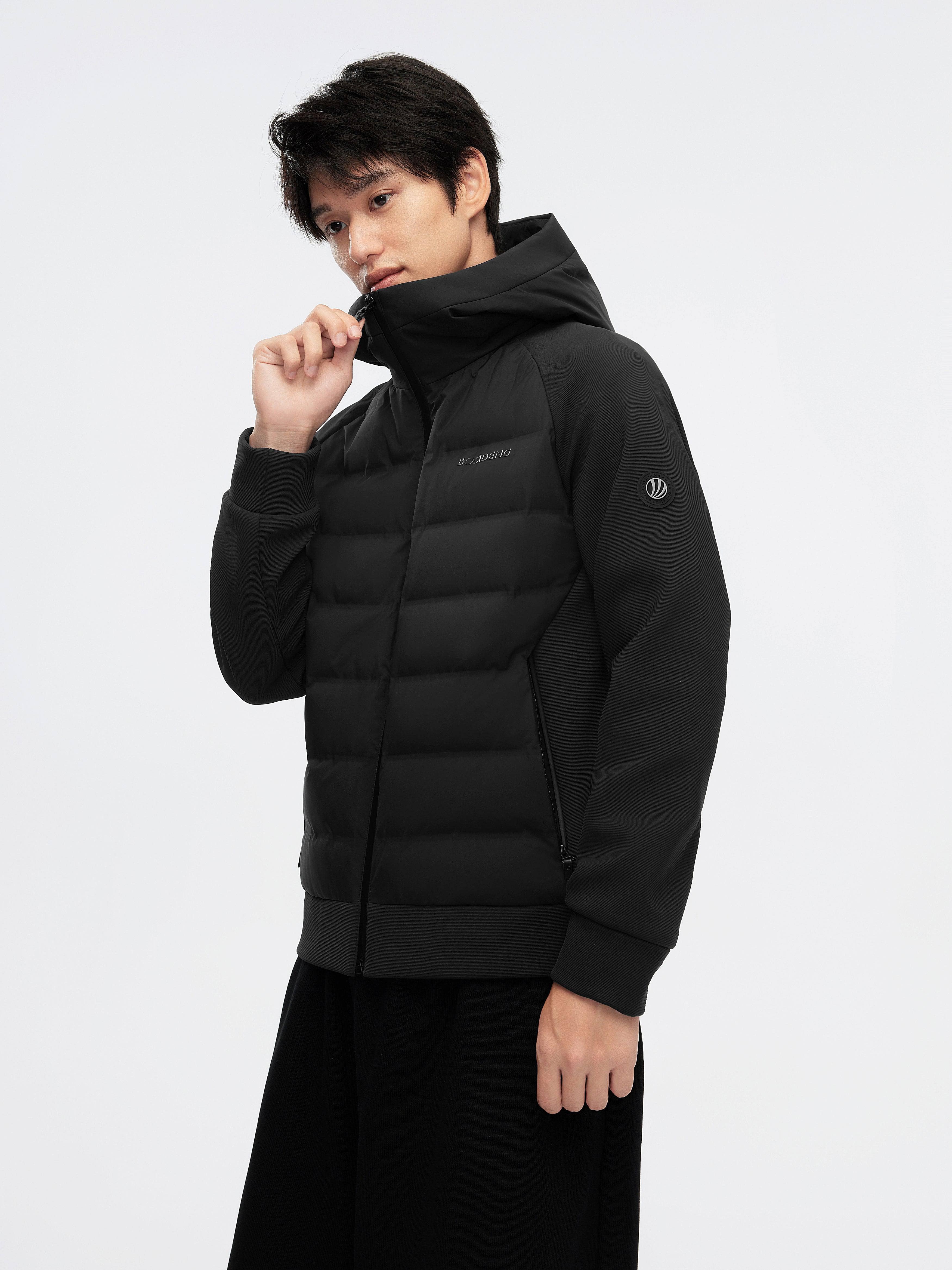 Men's Lightweight Hooded Goose Down Jacket 3701 - Image 3