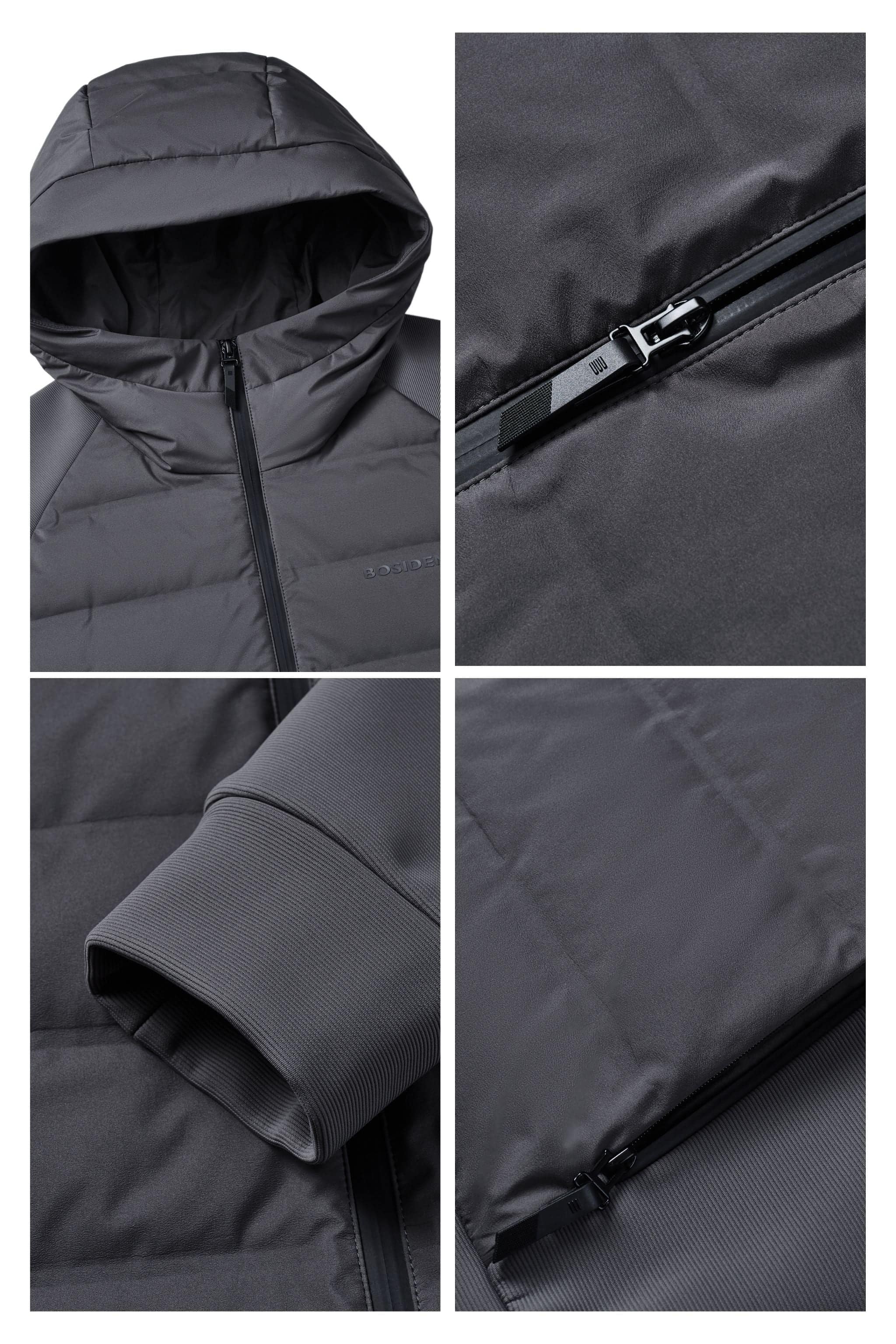 Men's Lightweight Hooded Goose Down Jacket 3701 - Image 5