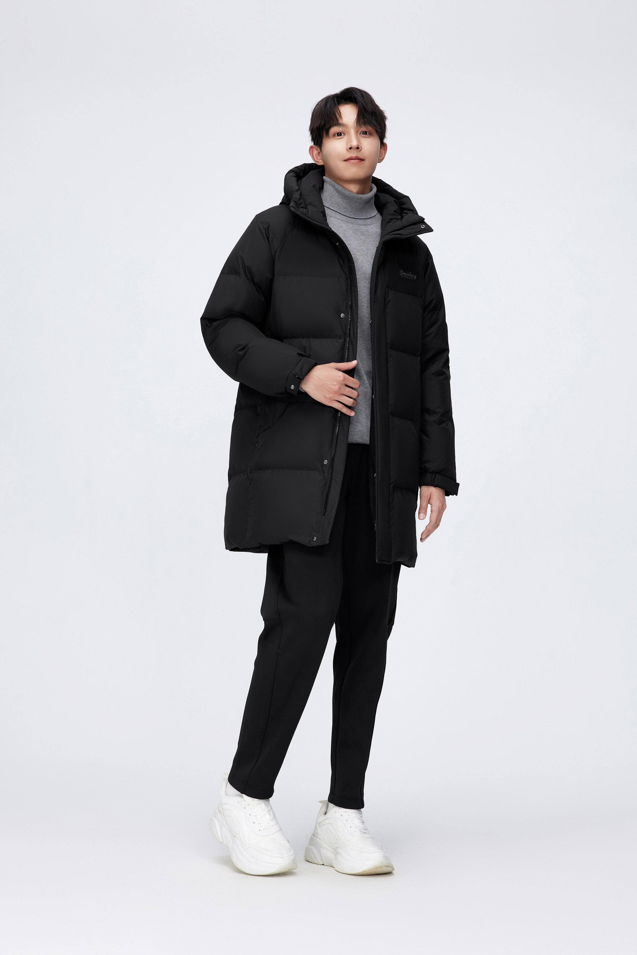 Men's Long Down Coat With Hood 5229 - Image 4