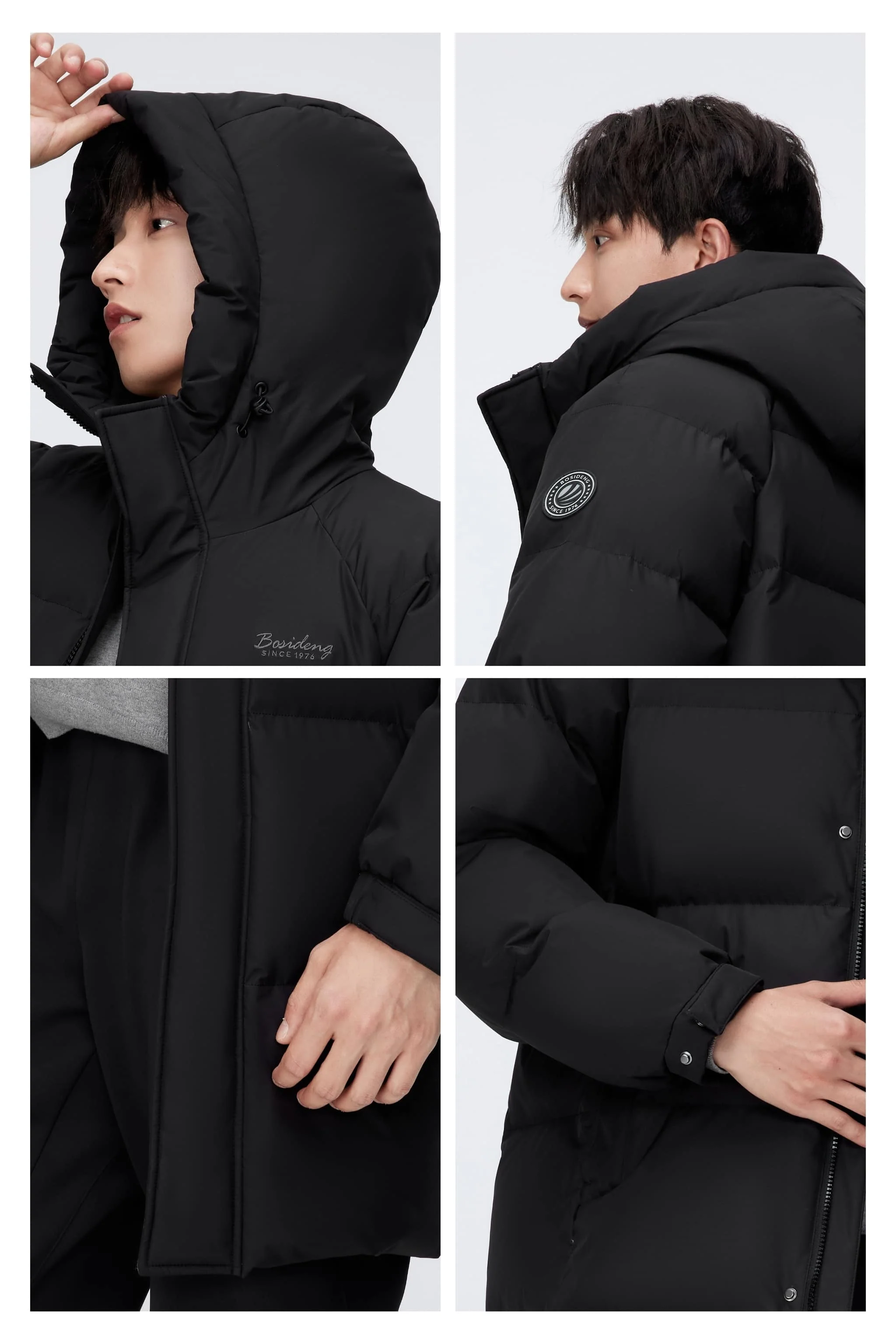 Men's Long Down Coat With Hood 5229 - Image 8