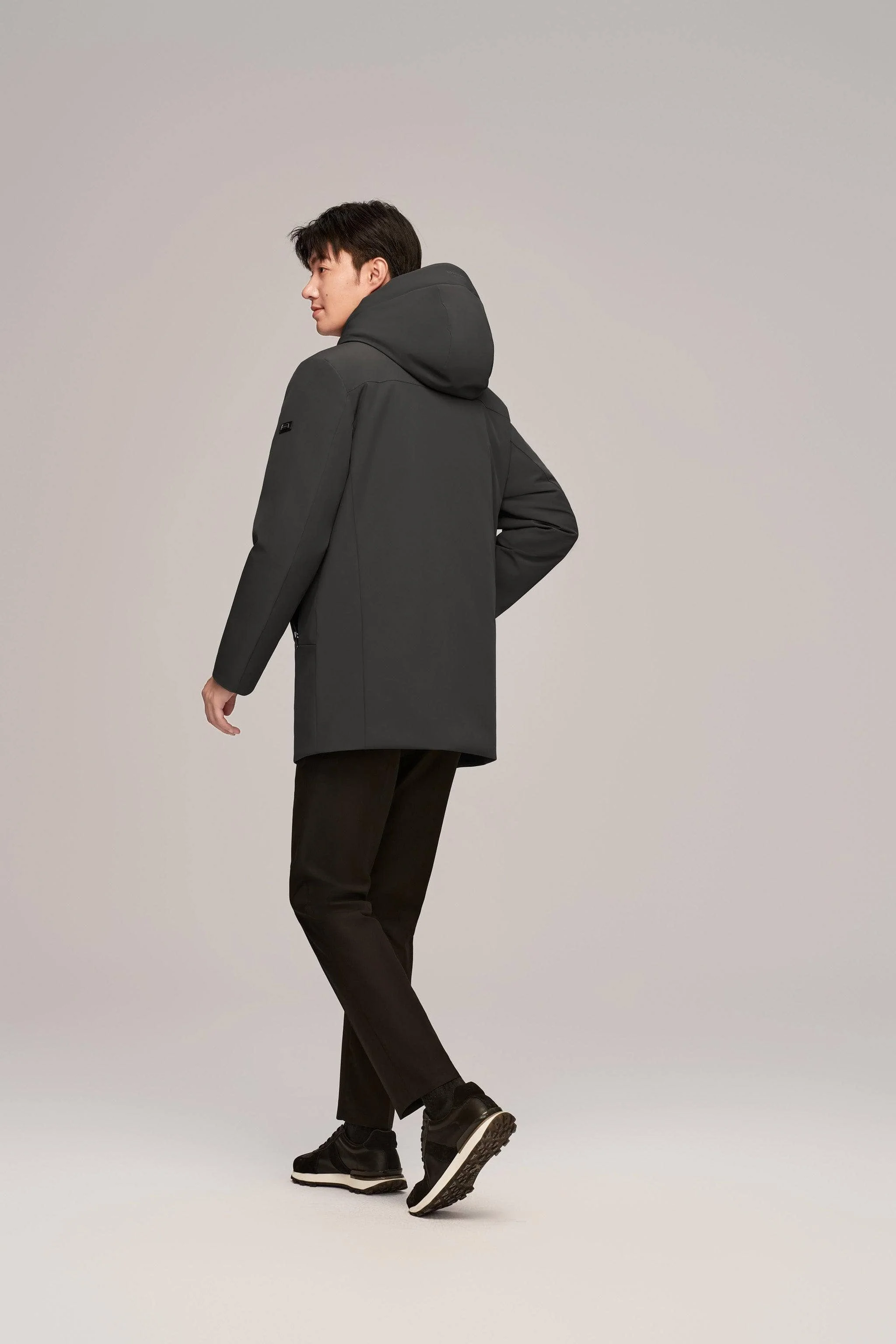 Men's Middle Length Goose Down Coat - Image 20