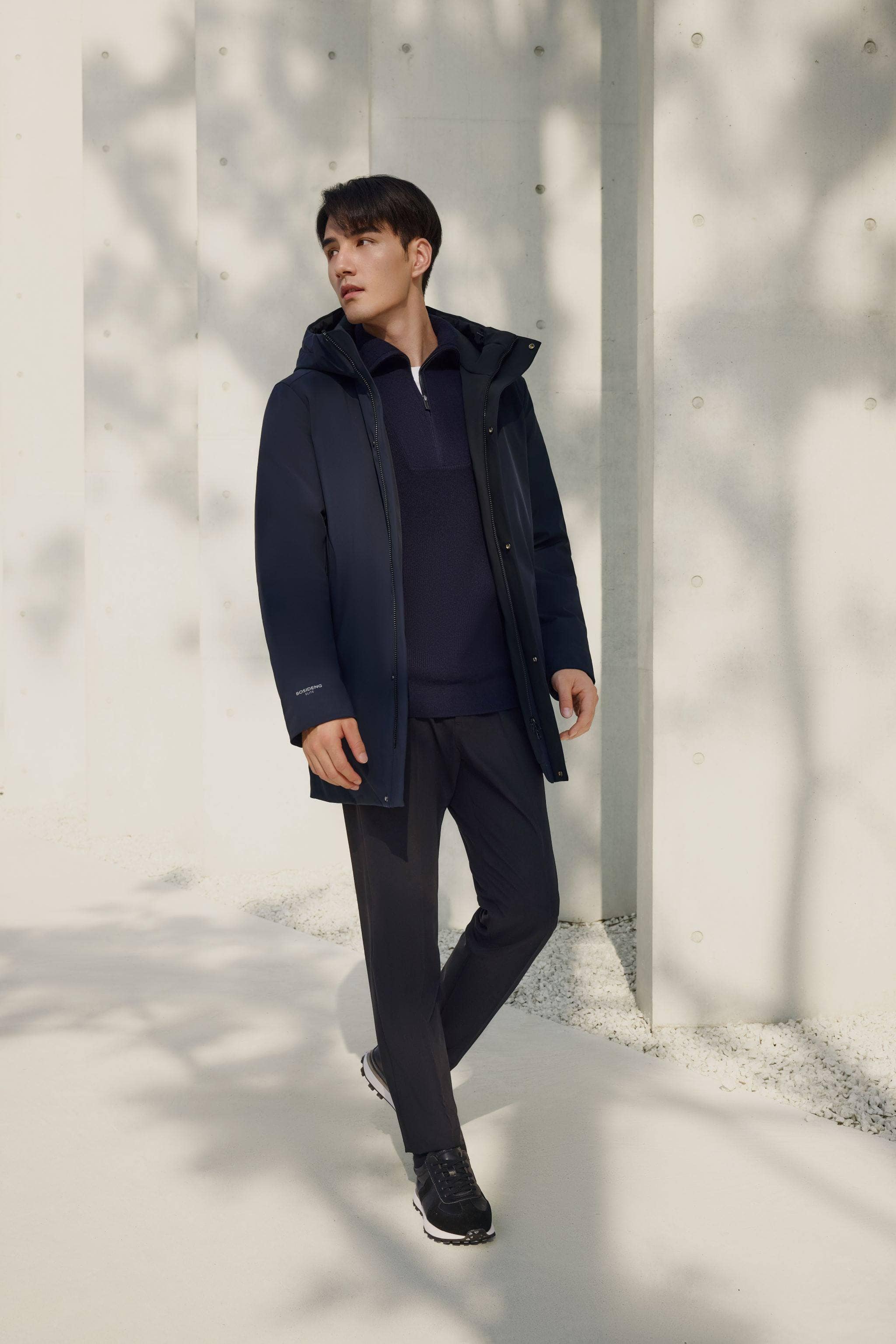 Men's Middle Length Goose Down Coat - Image 3
