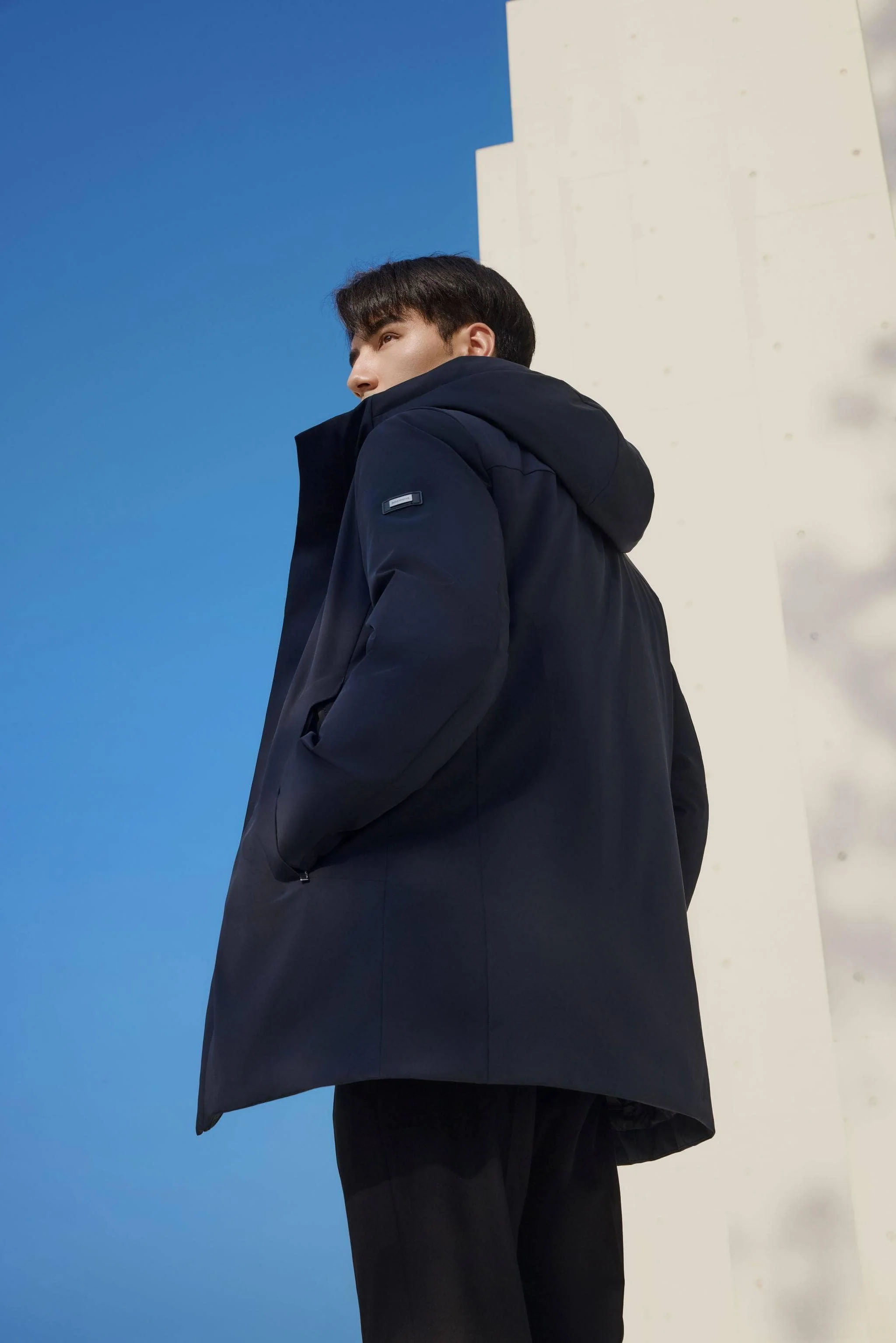 Men's Middle Length Goose Down Coat - Image 5
