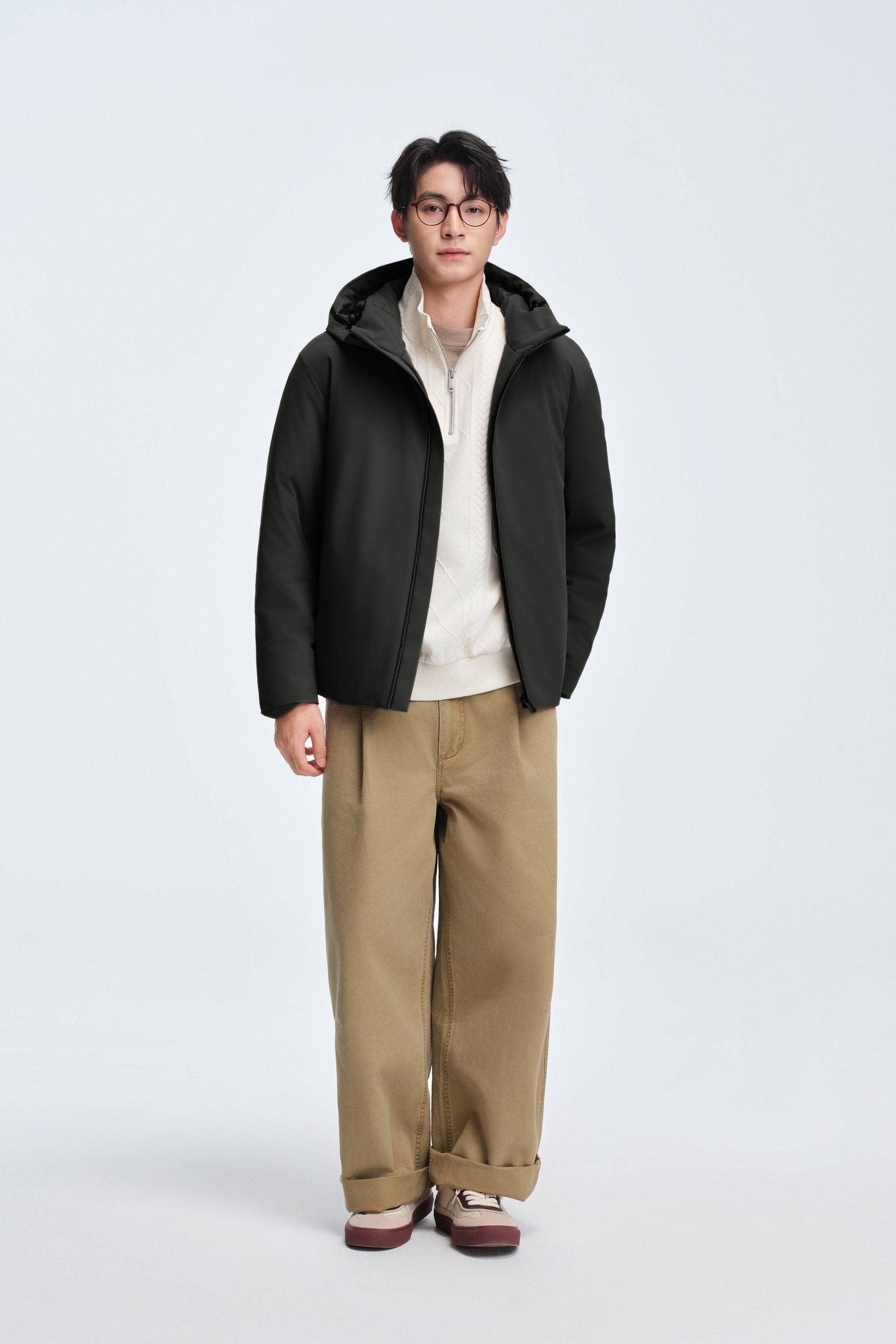 Men's Refined Hooded Down Jacket - Image 2