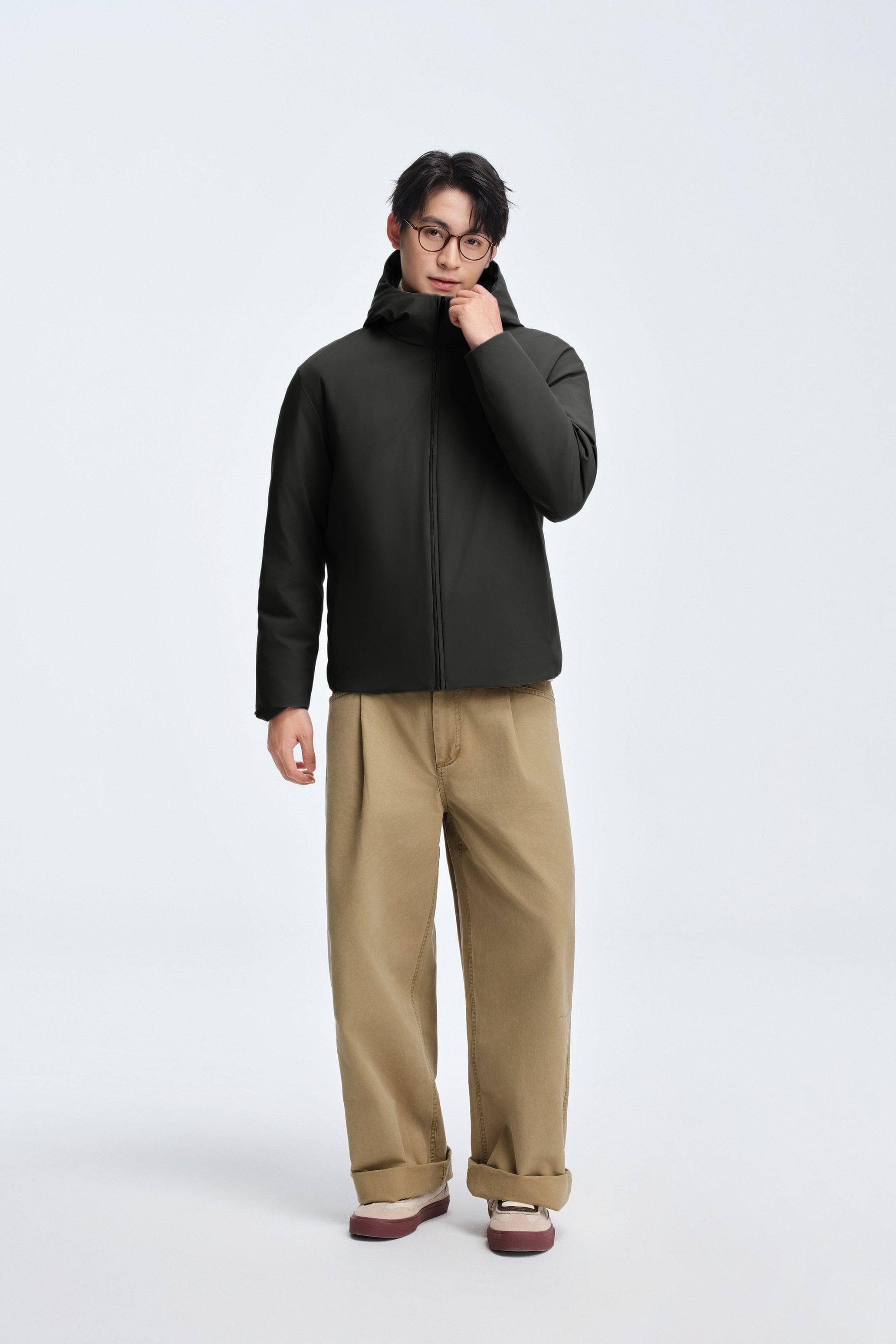 Men's Refined Hooded Down Jacket - Image 3