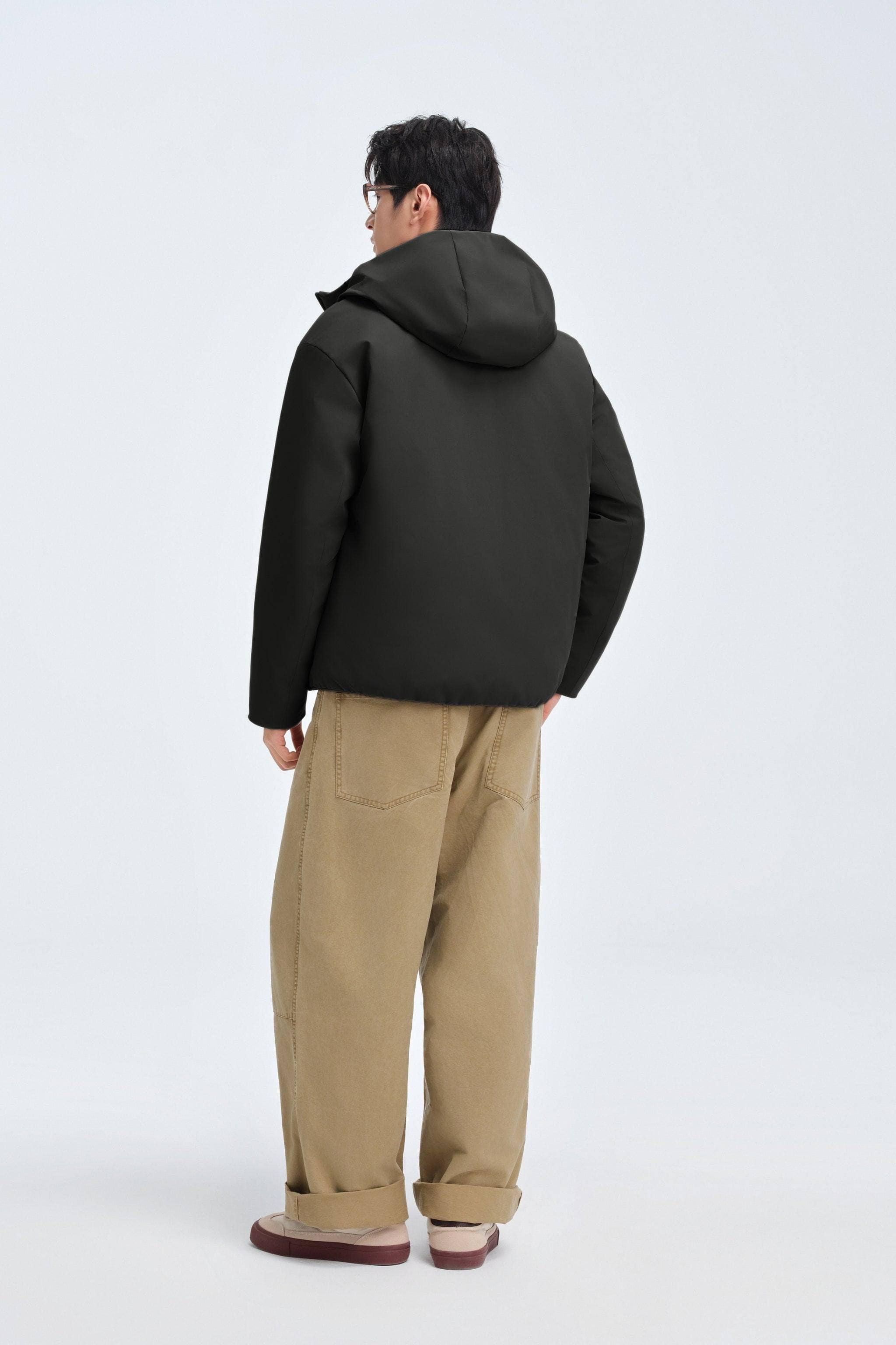 Men's Refined Hooded Down Jacket - Image 4